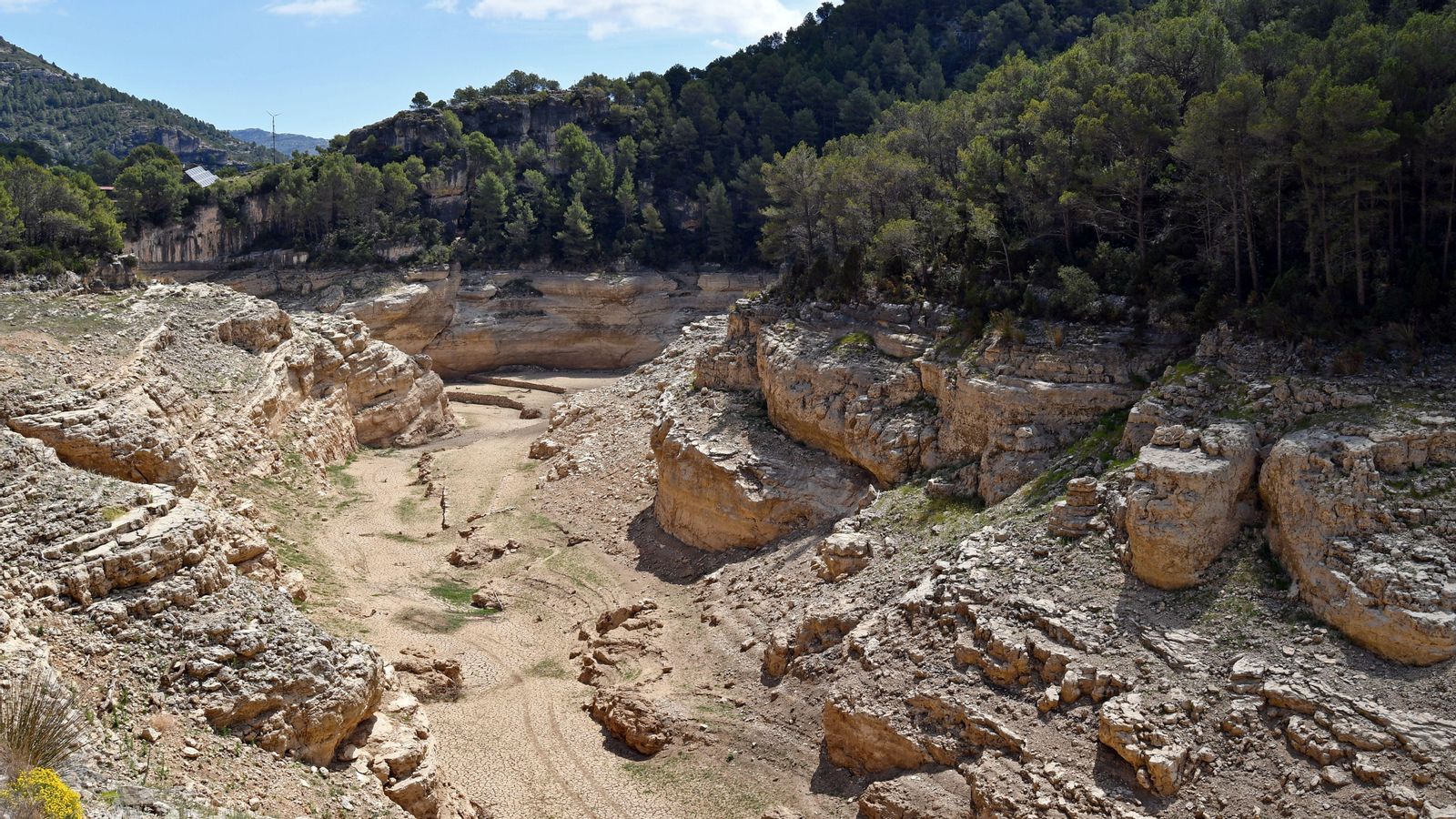 Presa d'Ulldecona en temporada de sequera