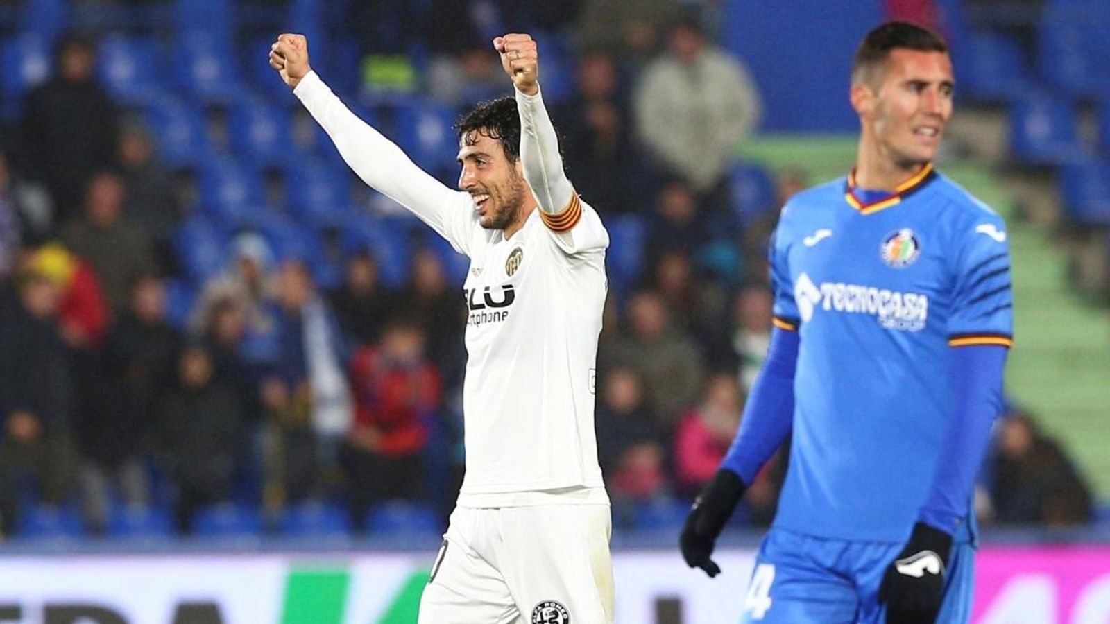 El capità Dani Parejo festeja el seu gol