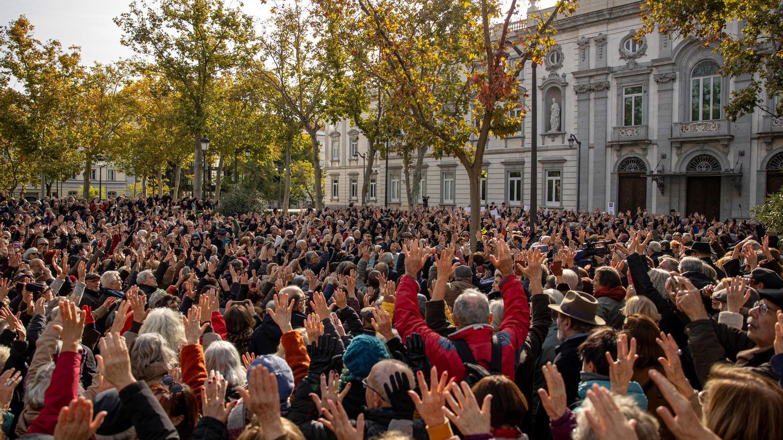 Manifestació davant del Tribunal Suprem a Madrid en suport al fiscal general de l’Estat, Álvaro García Ortiz.