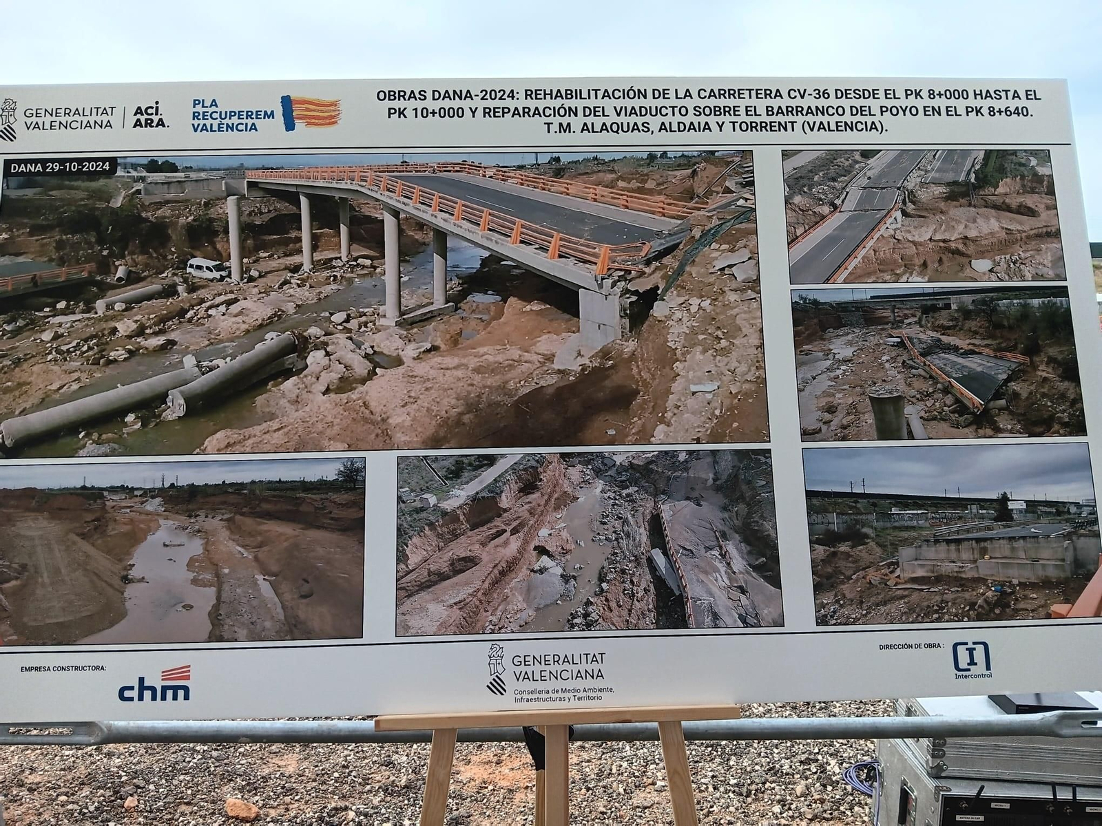 Així va quedar el pont amb el pas de la dana