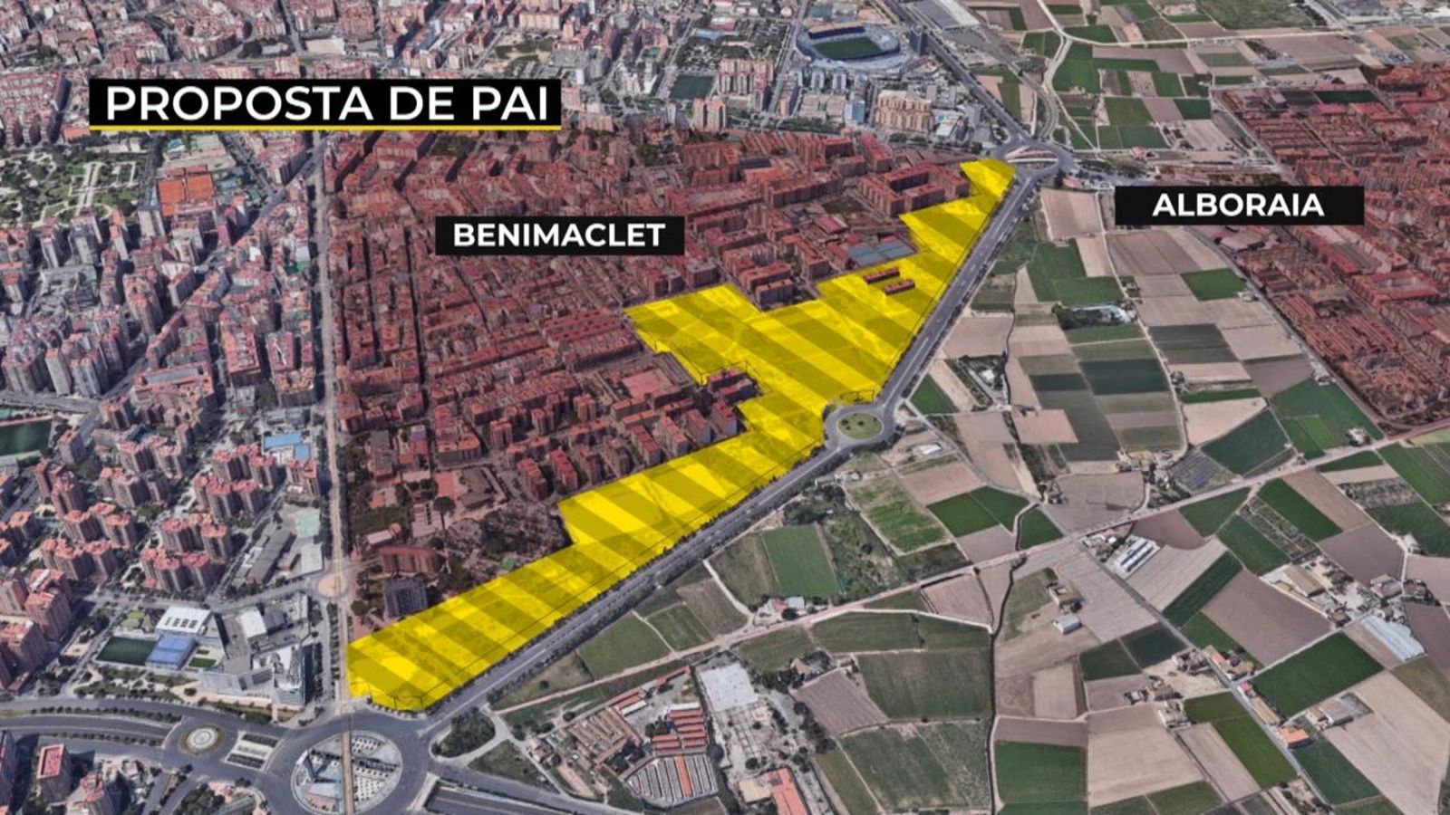 El PAI de Benimaclet preveu la construcció de 1.345 habitatges que ocuparan estos més de 200.000 metres quadrats del barri.