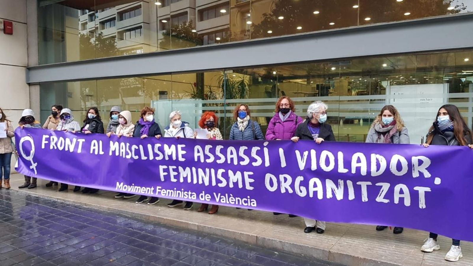 Un moment de la protesta, aquest dijous.