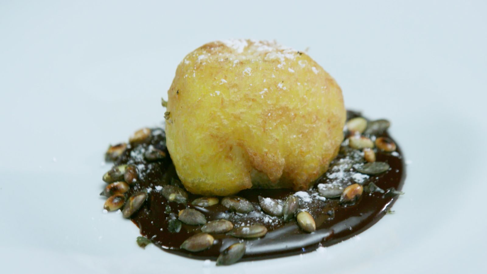 Gelat de vainilla fregit amb carabassa