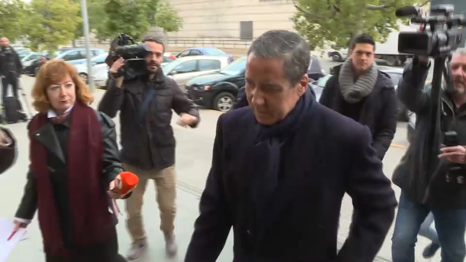 Zaplana arribant a la Ciutat de la Justícia pel cas Erial