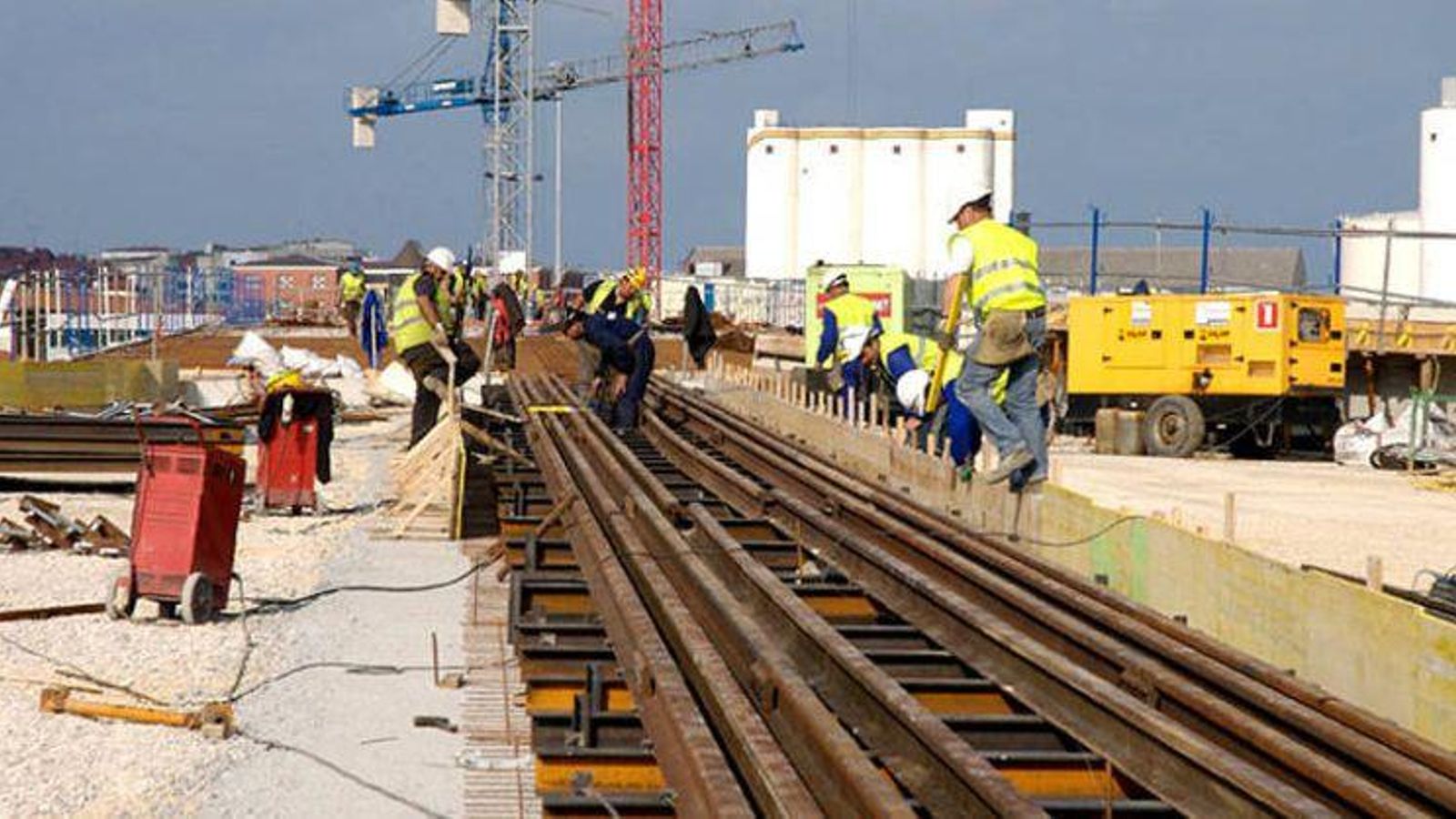 Imatge d'arxiu de les obres del corredor mediterrani
