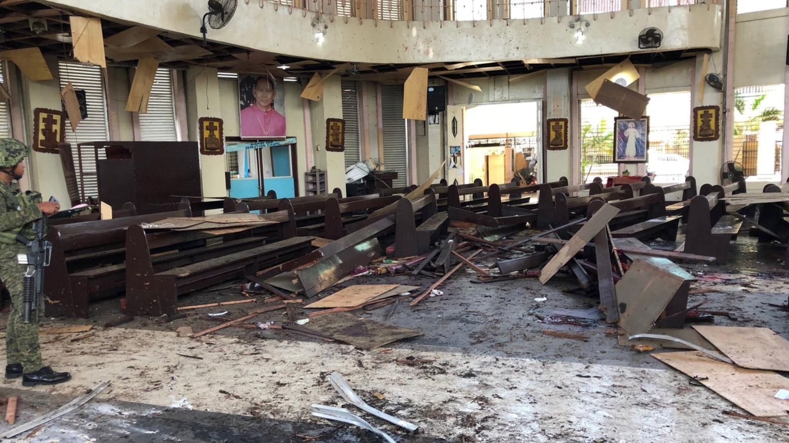 L'interior de la catedral on s'ha registrat una de les explosions