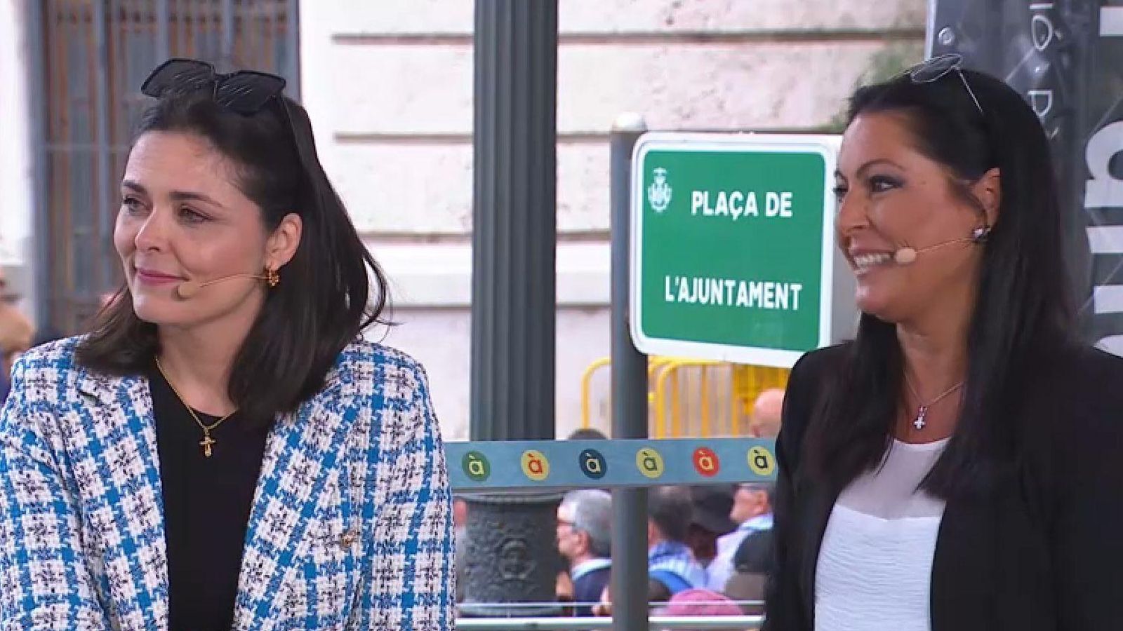 Belén Medina i Pepa Oliver, falleres majors de València l'any 1990