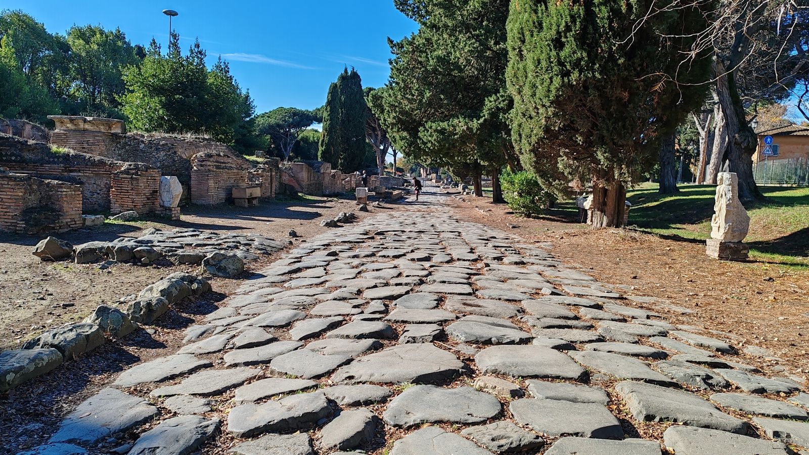 Antiga via romana a Ostia Antica