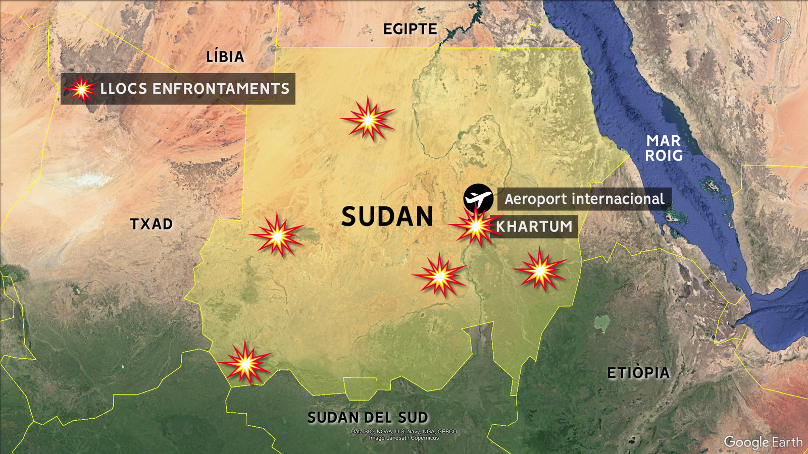 Mapa del conflicte al Sudan