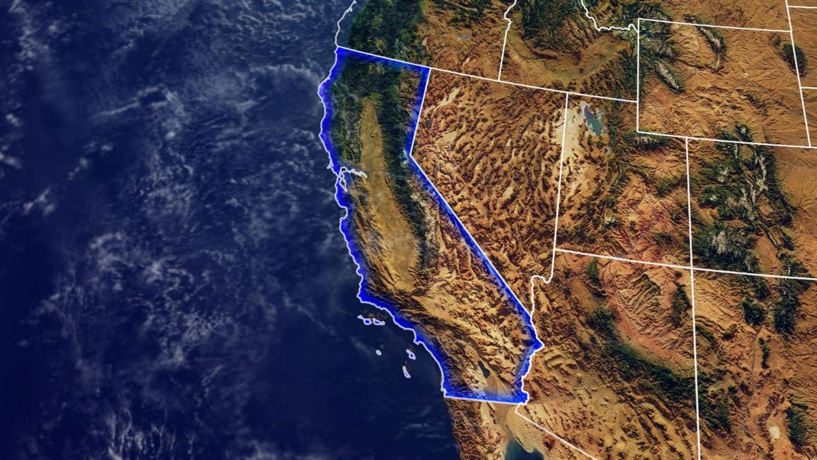 Mapa de Califòrnia, als Estats Units