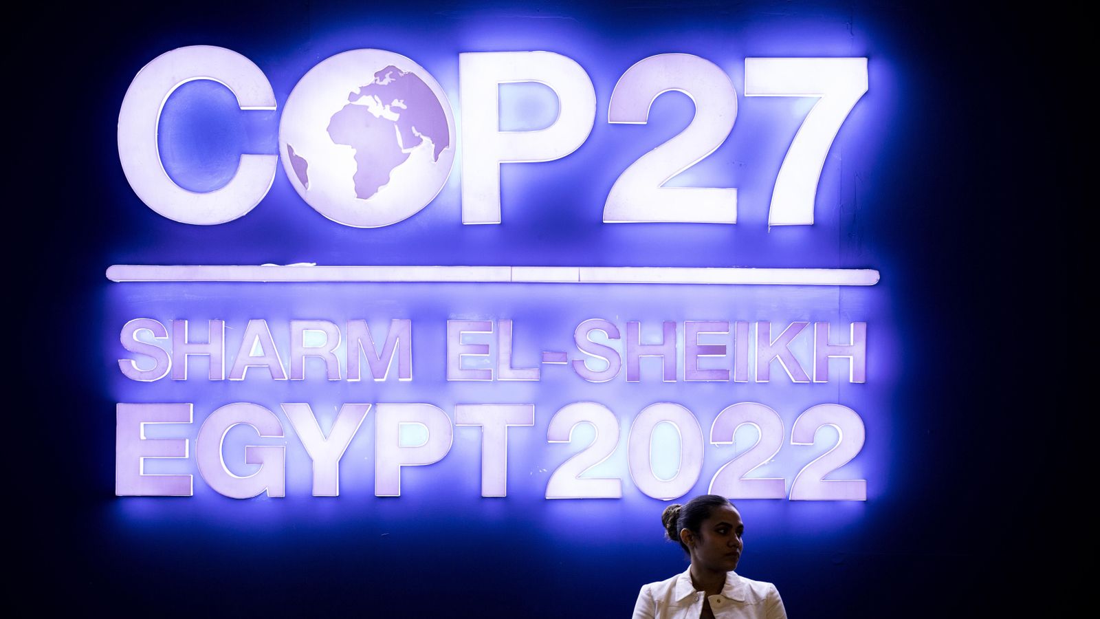 Logo de la COP27 el 08 november 2022 a Sharm El-Sheikh, Egipte