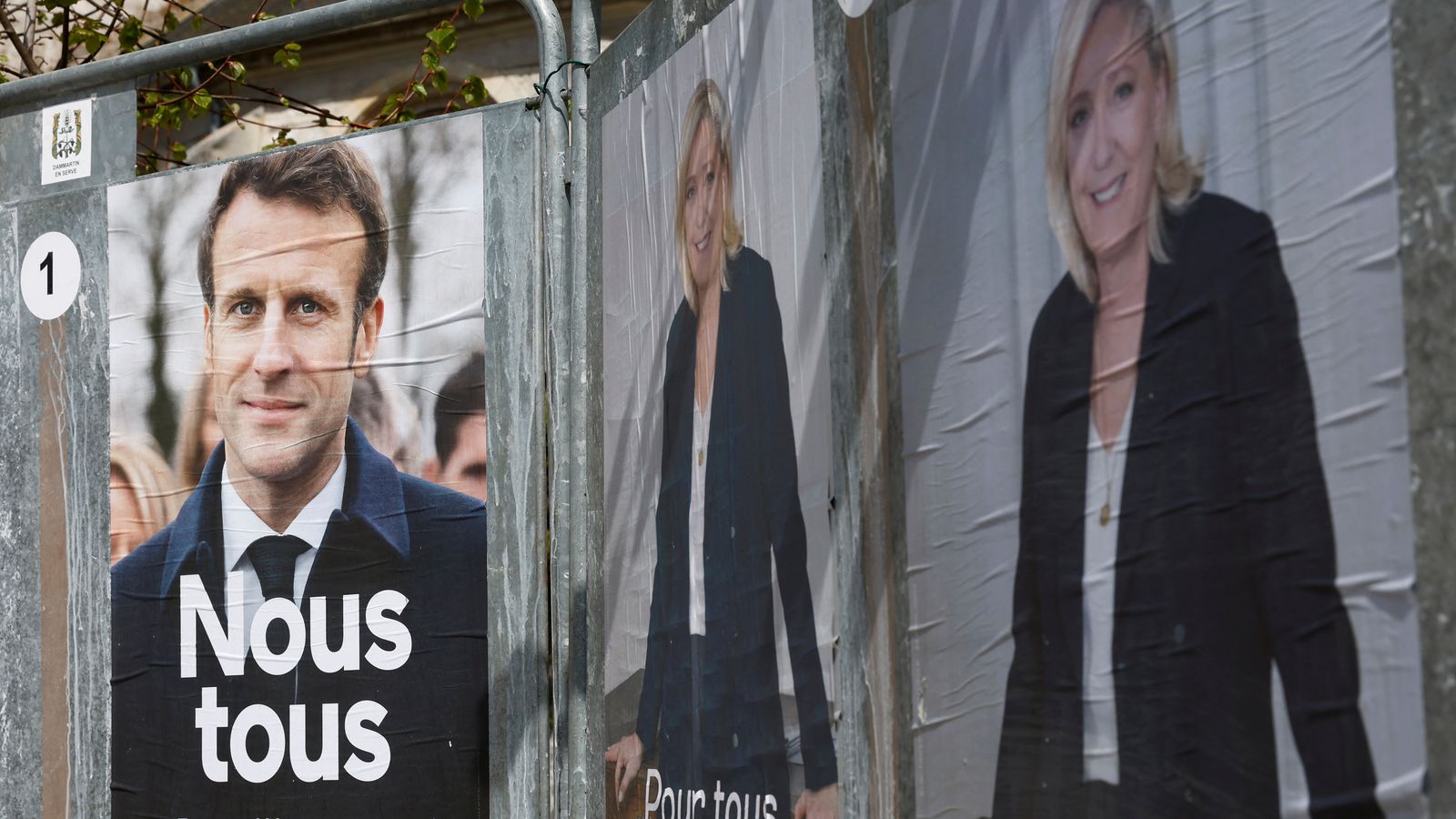 Cartells electorals dels dos aspirants a la presidència de França