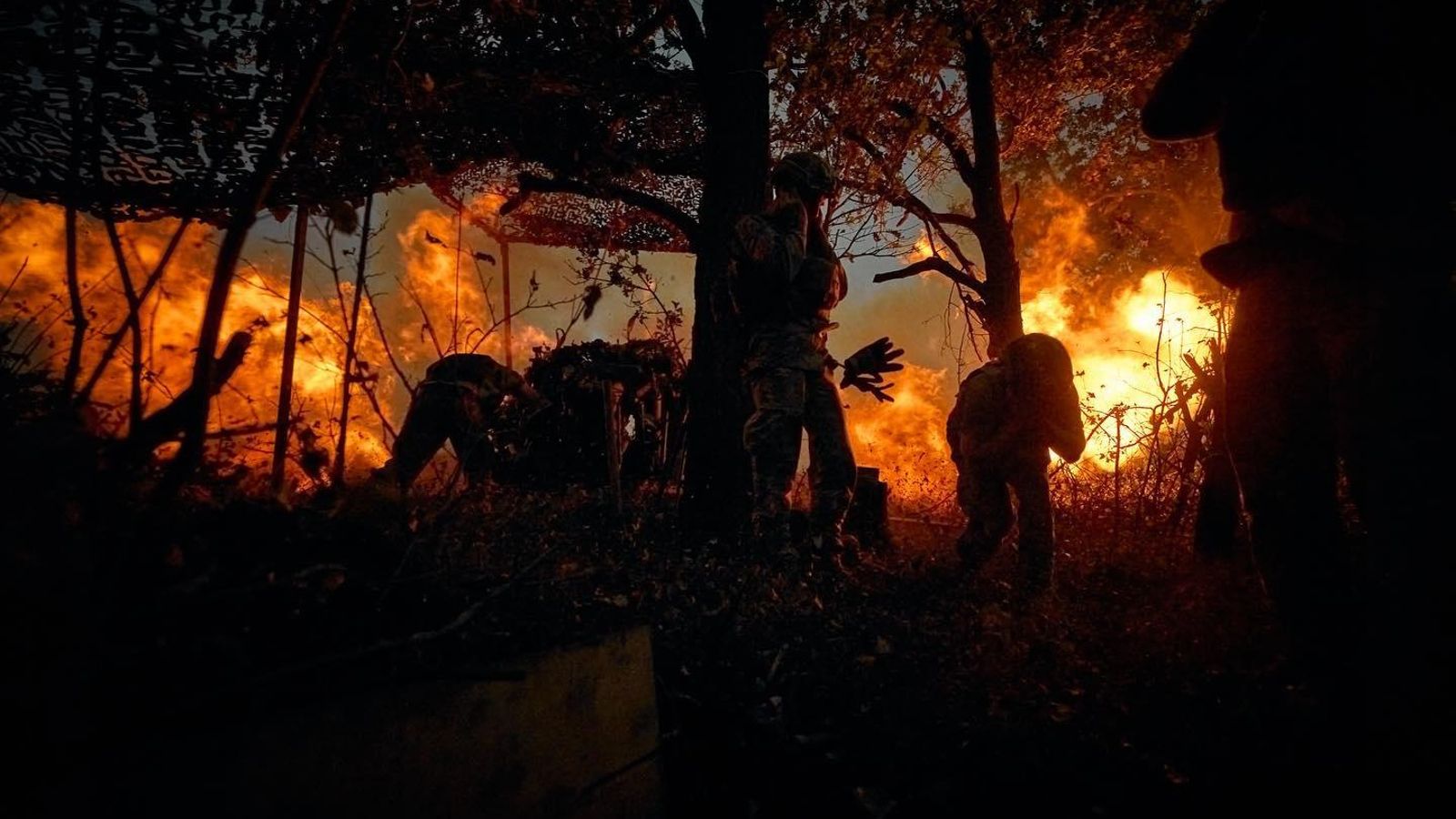 Soldats ucraïnesos en combat amb Rússia