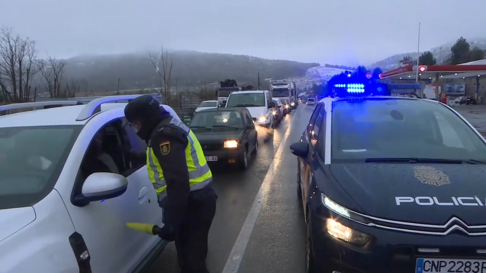 Control policial en l'accés a un municipi