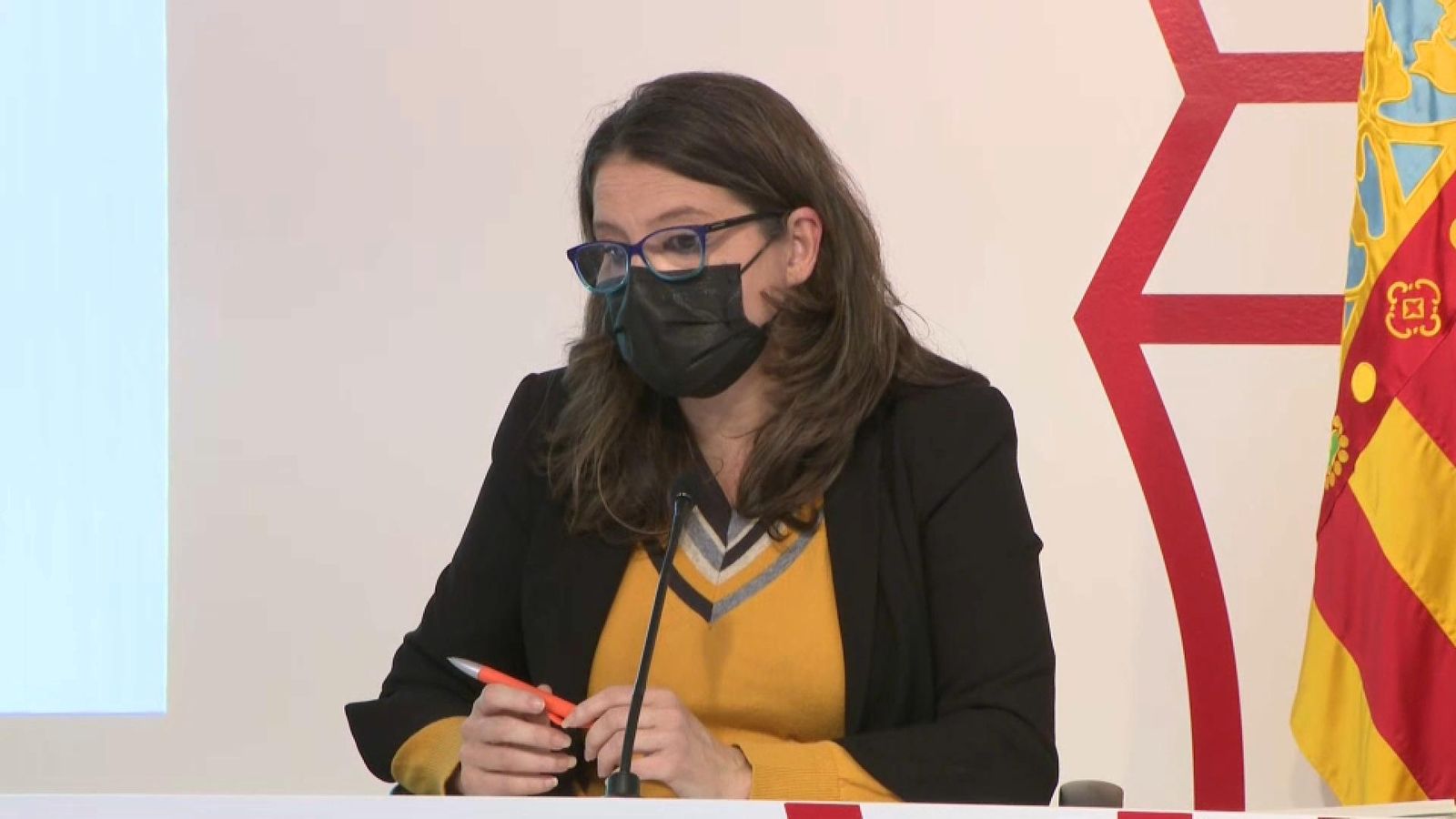 Mónica Oltra en la compareixença posterior al Ple del Consell