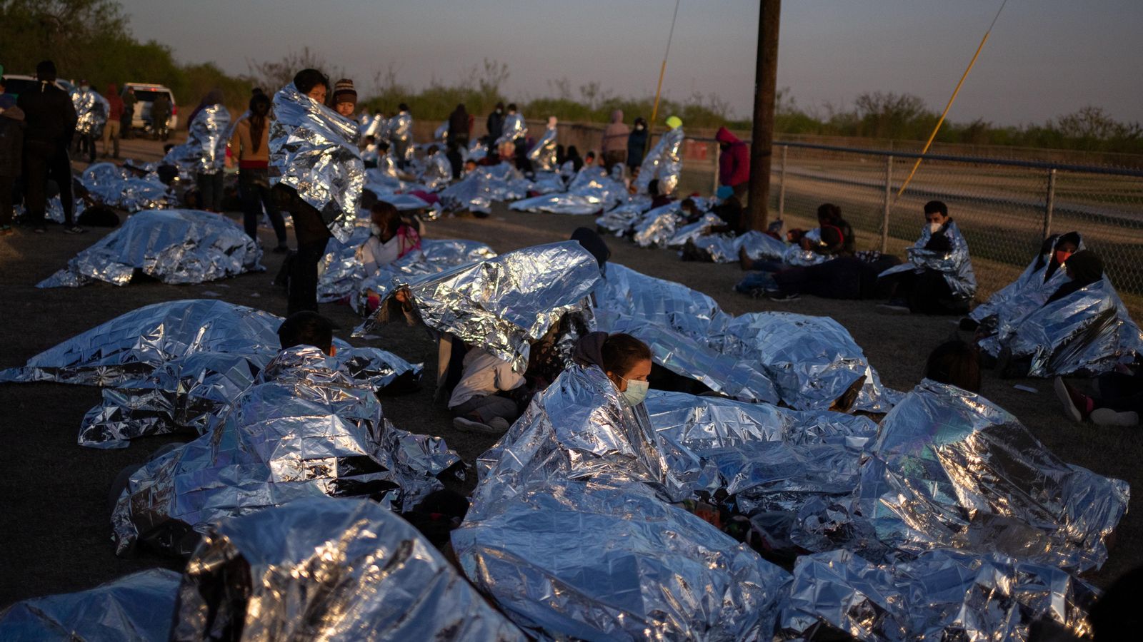 Migrants en espera de rebre assil a La Joya (Texas)