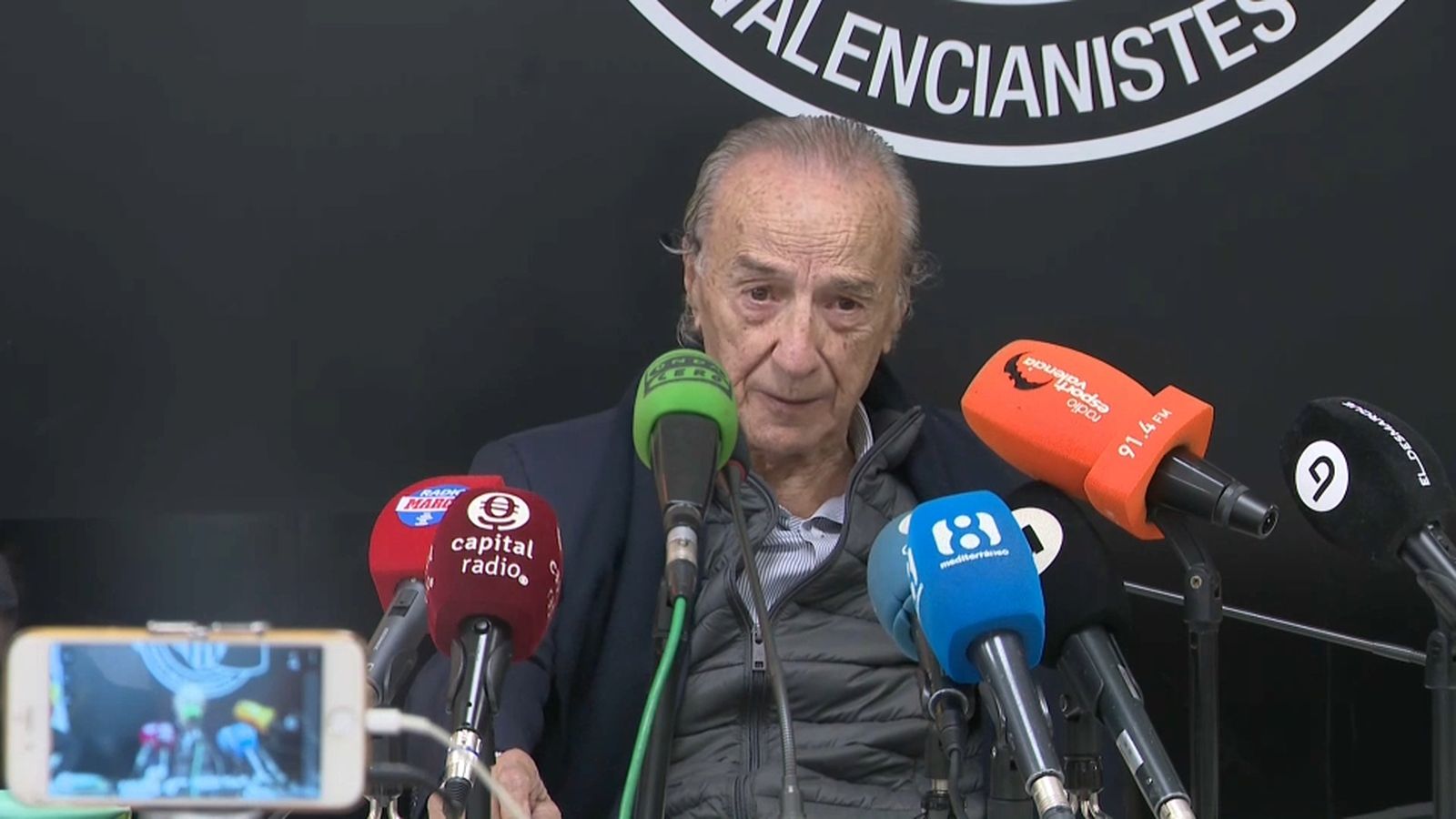 El president de De Torino a Mestalla, Juan Martín Queralt