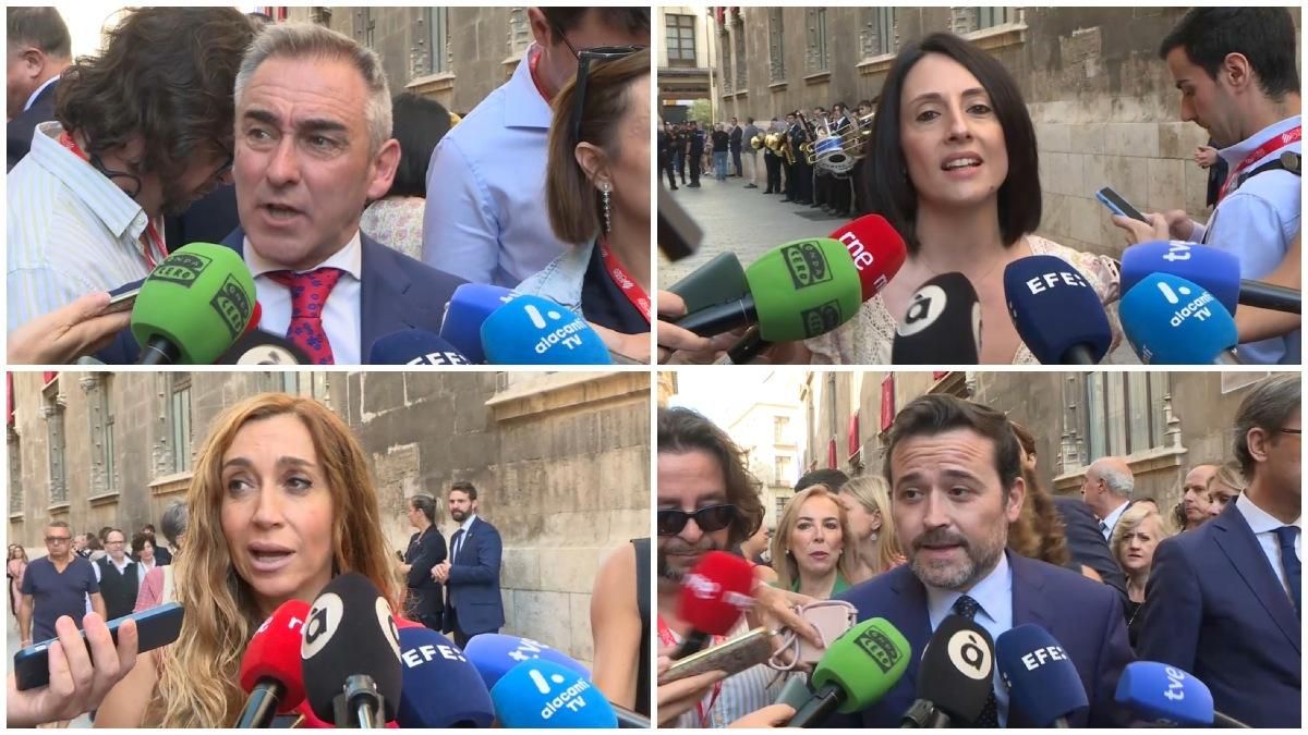 D'esquerra a dreta i de dalt a baix, Miguel Barrachina (PP), Rebeca Torró (PSPV), Isaura Navarro (Compromís) i Joaquín Maria Alés (Vox) D'esquerra a dreta i de dalt a baix, Miguel Barrachina (PP), Rebeca Torró (PSPV), Isaura Navarro (Compromís) i Joaquín Maria Alés (Vox)