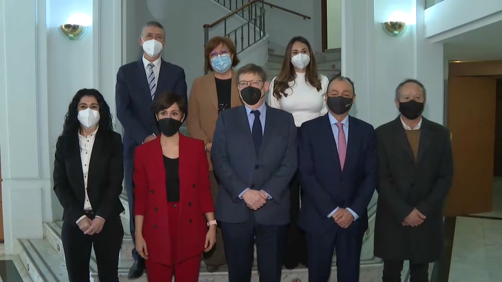 Isabel Rodríguez aquest divendres a la seu de la patronal a València