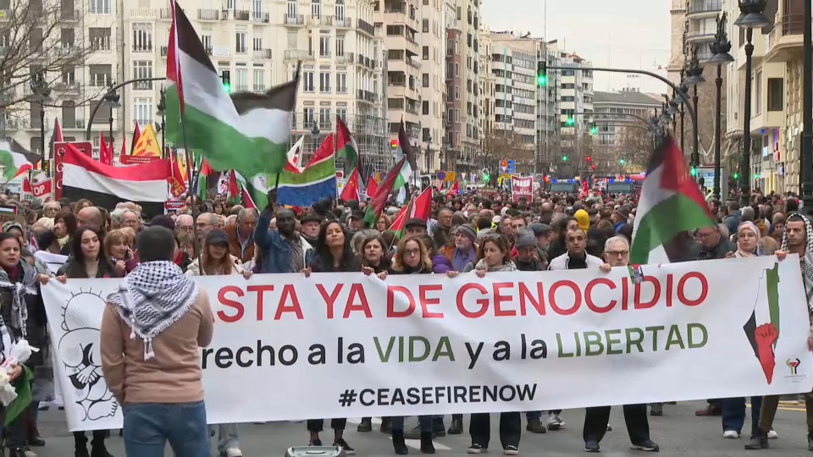 Manifestació "contra el genocidi" a Gaza, aquest dissabte a València