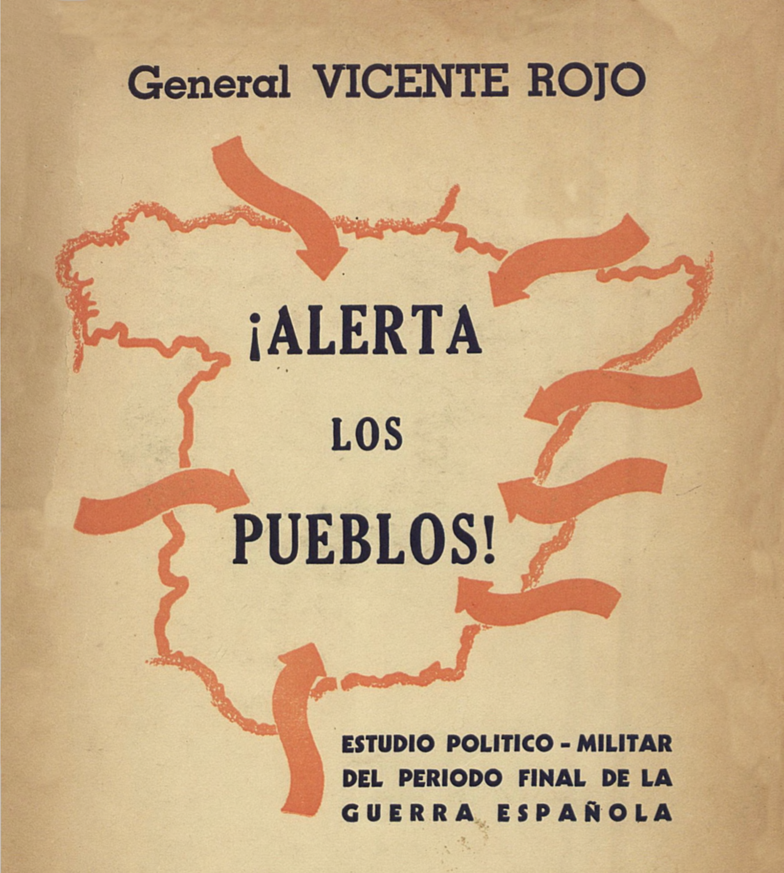 Portada de la primera edició del llibre del general Rojo ¡Alerta los pueblos! (Buenos Aires, 1939)