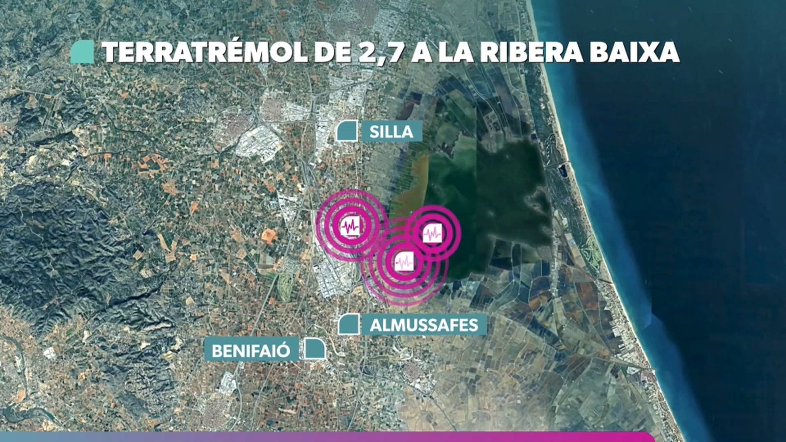 Almussafes registra un sisme de magnitud 2,7 i Silla dos més, de magnitud 2,1 i 1,9, respectivament