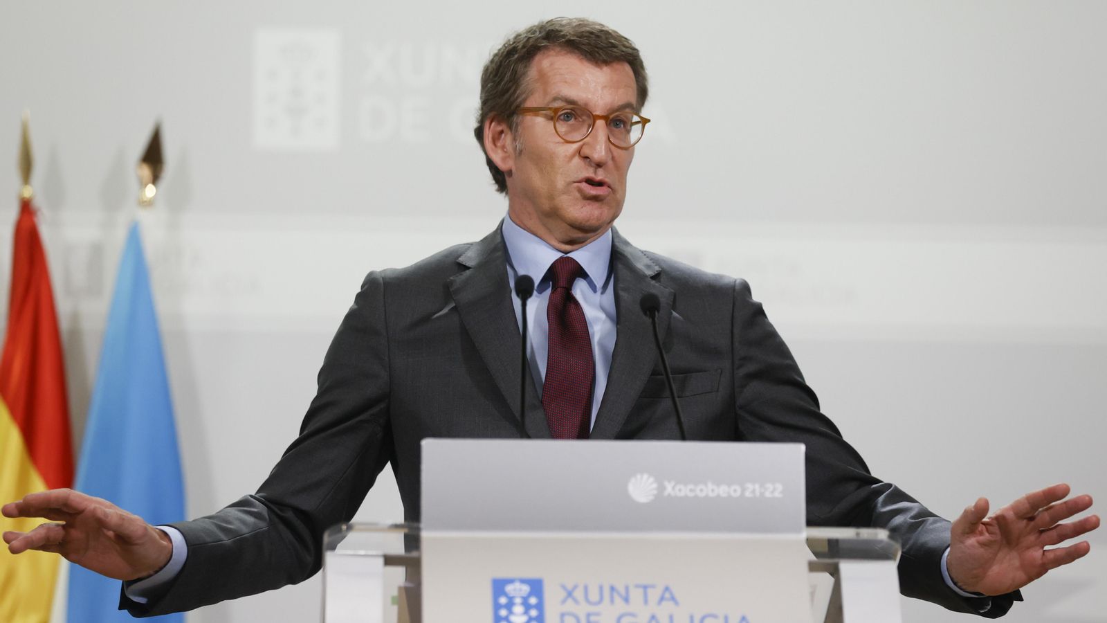 Alberto Núñez Feijóo, actual líder estatal del PP i president de la Xunta de Galícia en una imatge d'arxiu Alberto Núñez Feijóo, actual líder estatal del PP i president de la Xunta de Galicia en funcions