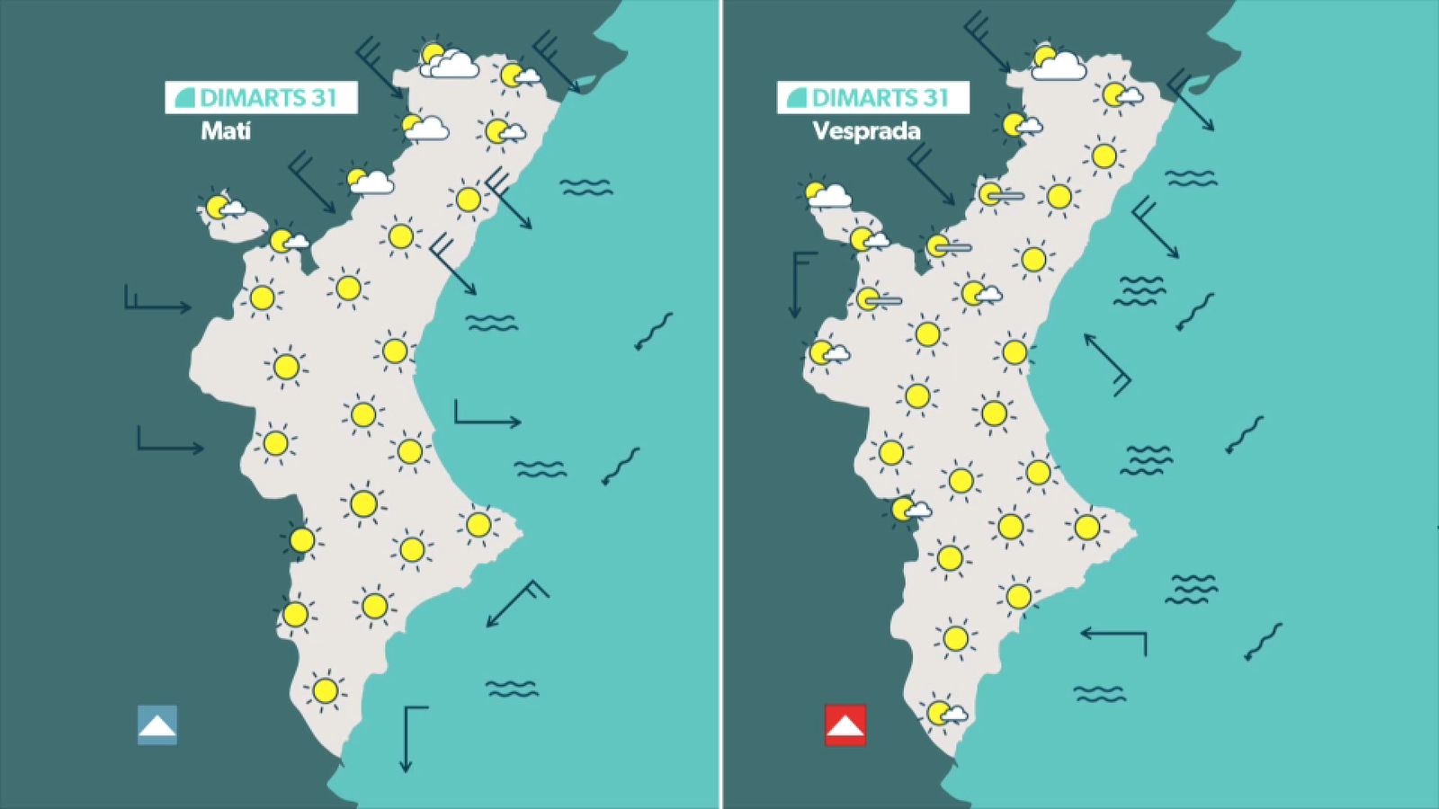 La previsió del dimarts 31 de març