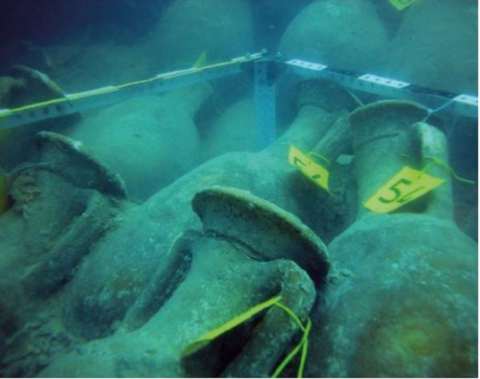 Un detall del jaciment submarí Bou Ferrer