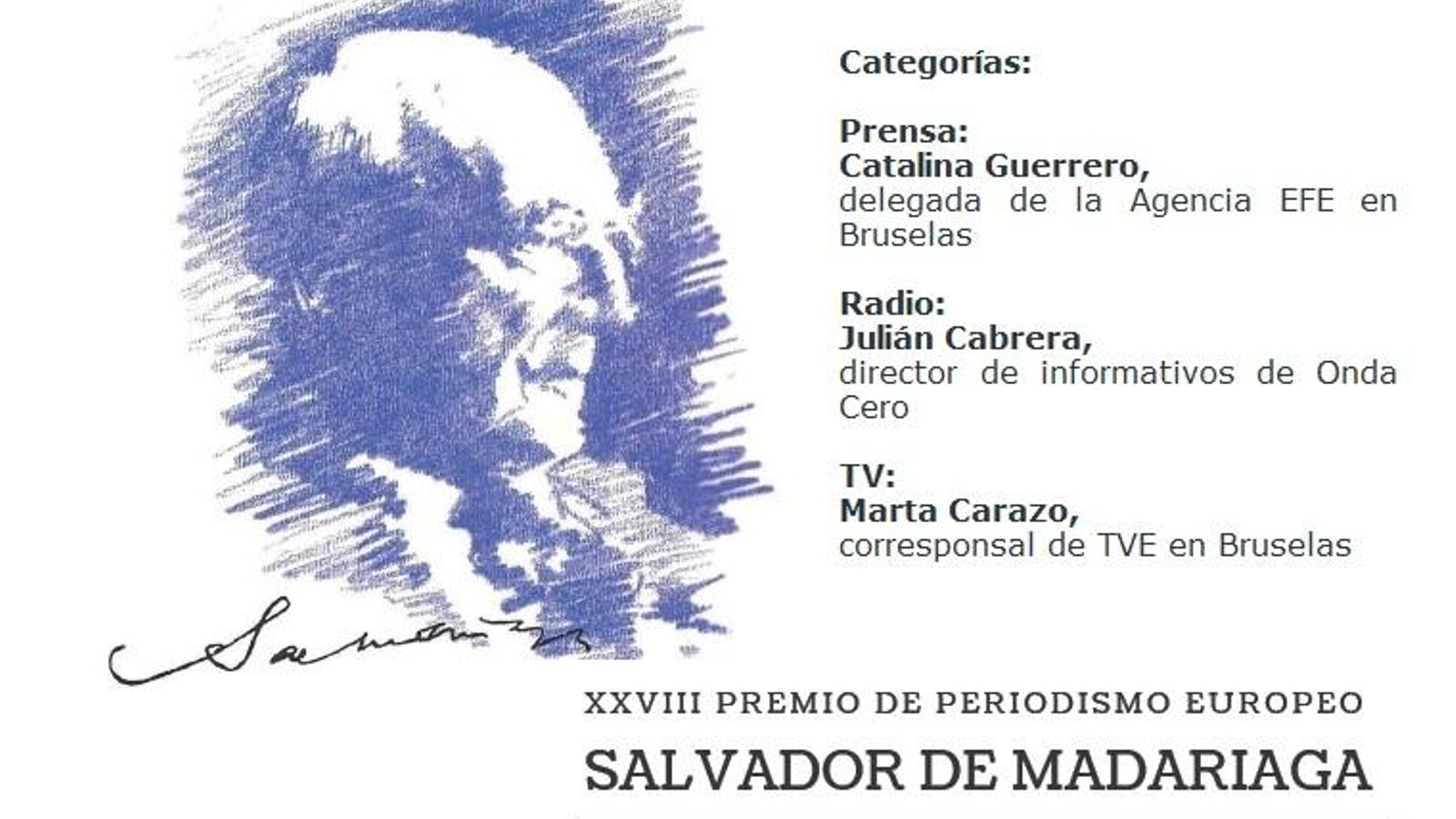 XVIII Premis de Periodisme Europeu Salvador de Madariaga
