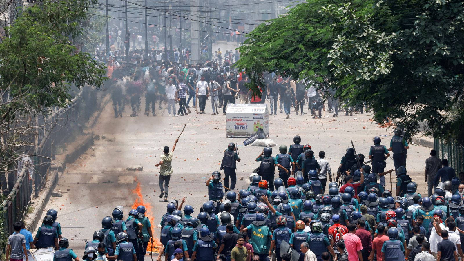 Protestes estudiantils a Dacca, la capital de Bangladesh