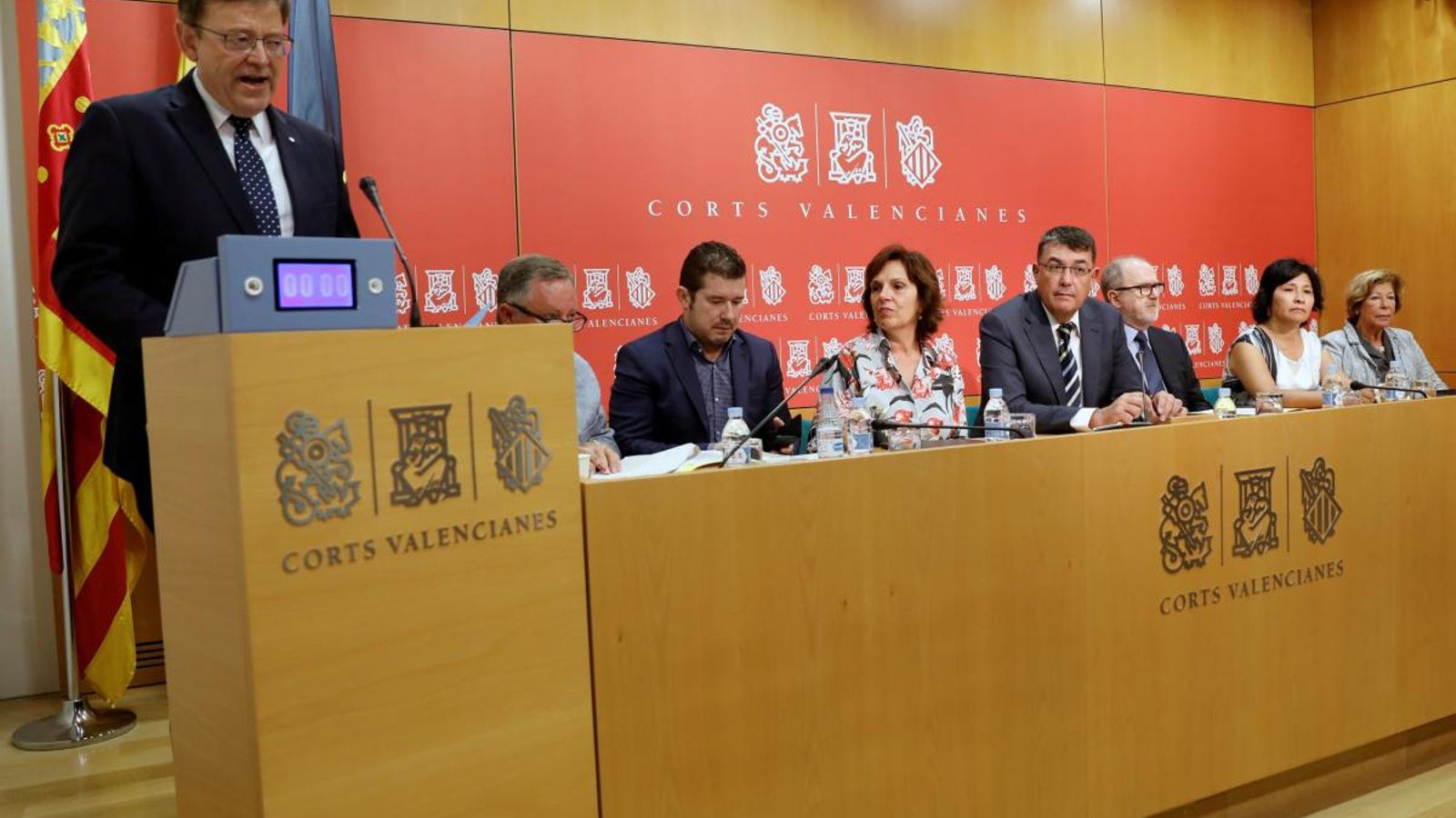 El president de la Generalitat, Ximo Puig, compareix el passat 31 d'agost davant la Diputació Permanent de les Corts per a explicar la gestió del Consell durant l'incendi