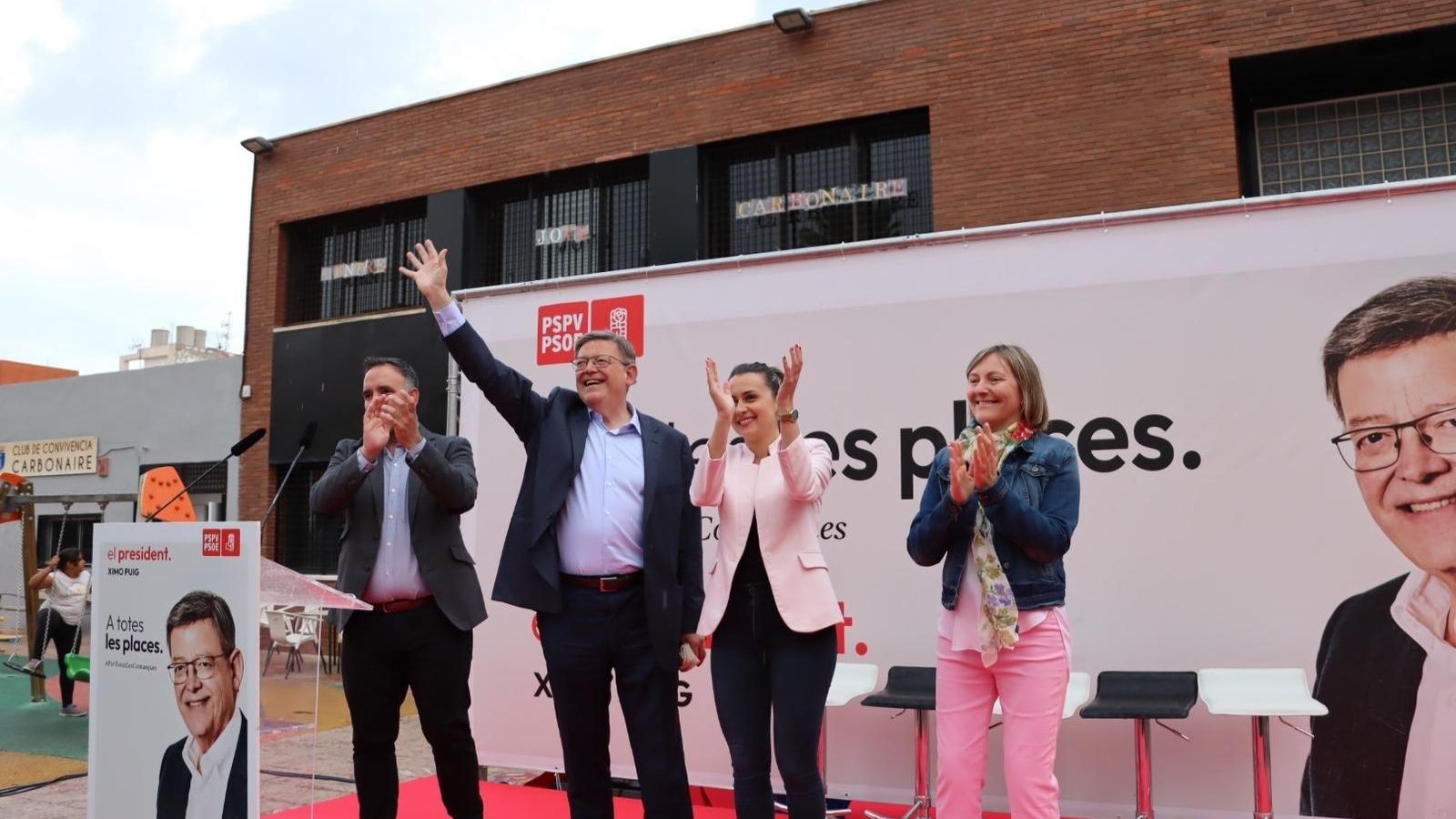 Ximo Puig participa en un acte de partit a la Vall d'Uixó (Plana Baixa)