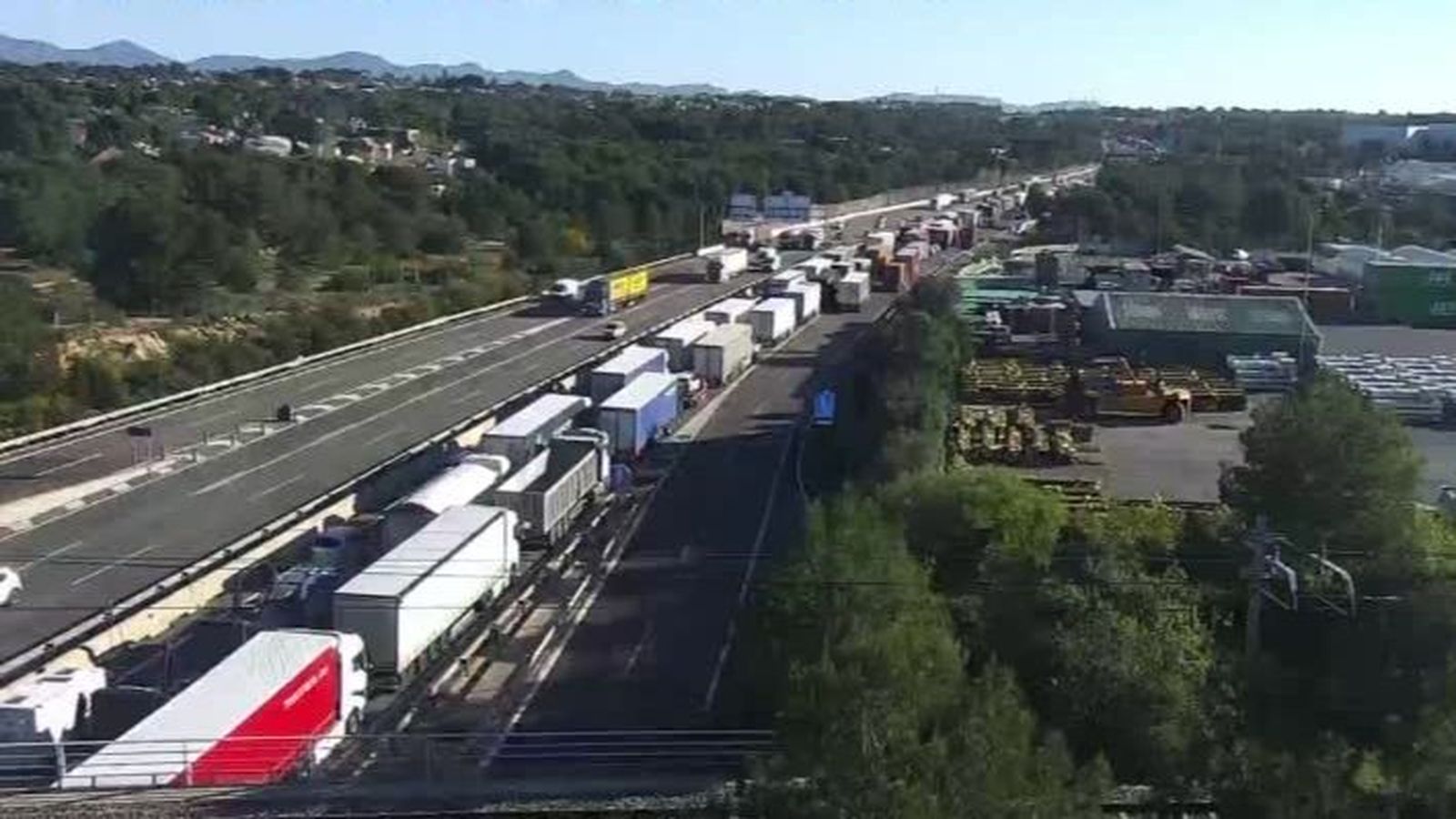 Retenció quilomètrica que presenta l'A-7 este dimarts al matí