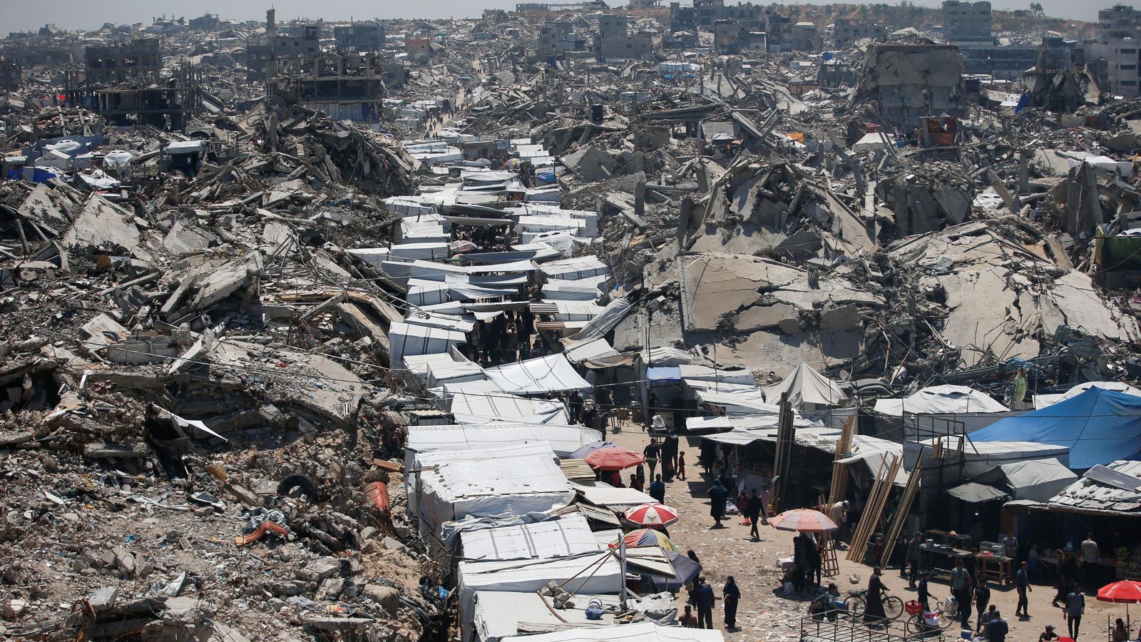 El que queda del camp de refugiats de Jabalia (nord de Gaza), després dels atacs israelians