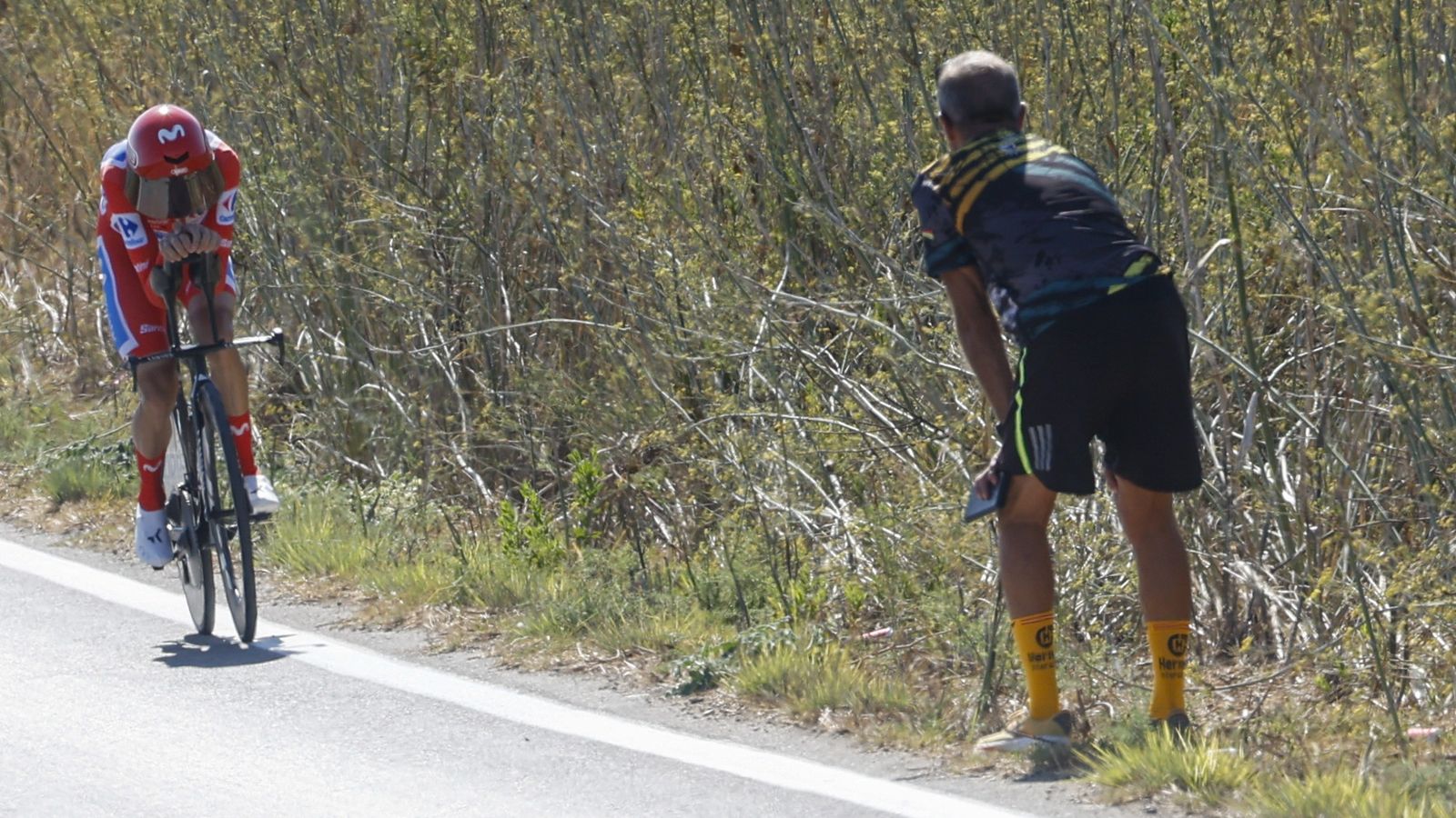 Enric Mas, en l'etapa 18 de La Vuelta, una contrarellotge individual