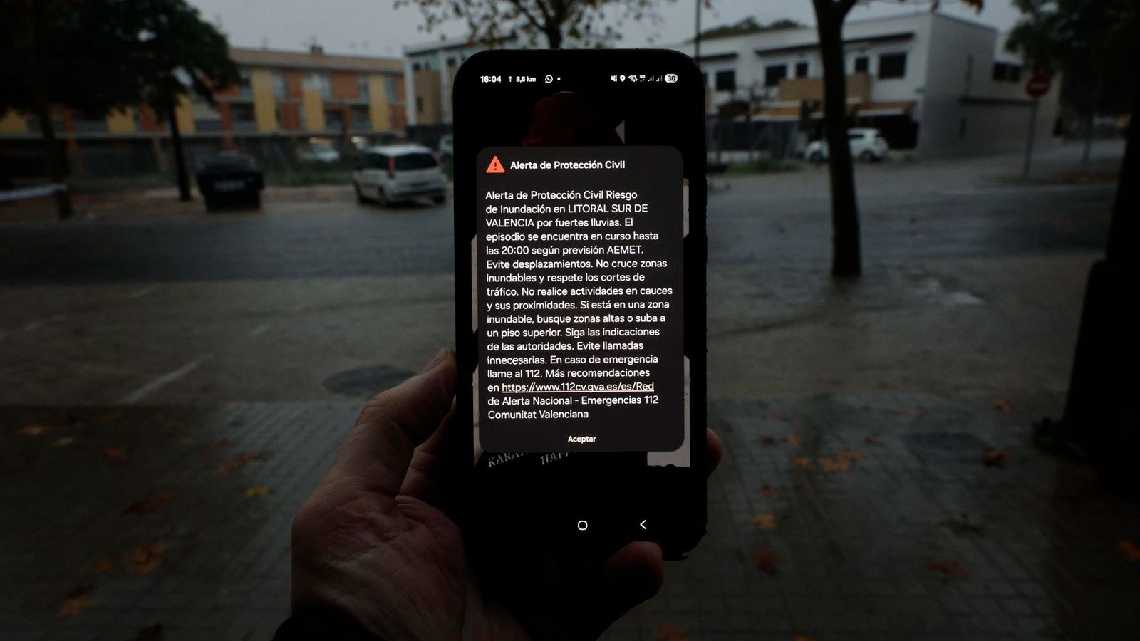 Missatge rebut a la província de València