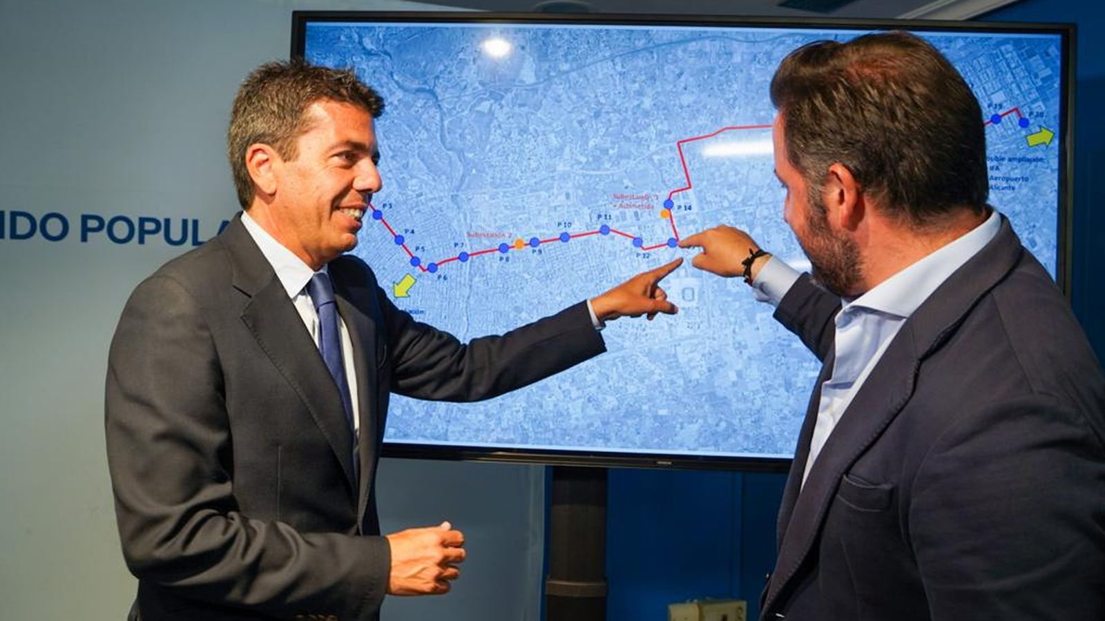 Mazón i Ruz, aquest dilluns durant la presentació del tramvia