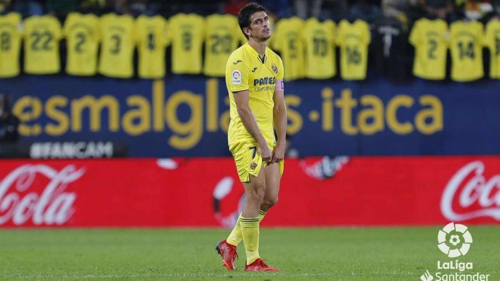 Gerard Moreno es lamenta després del segon gol d'Osasuna