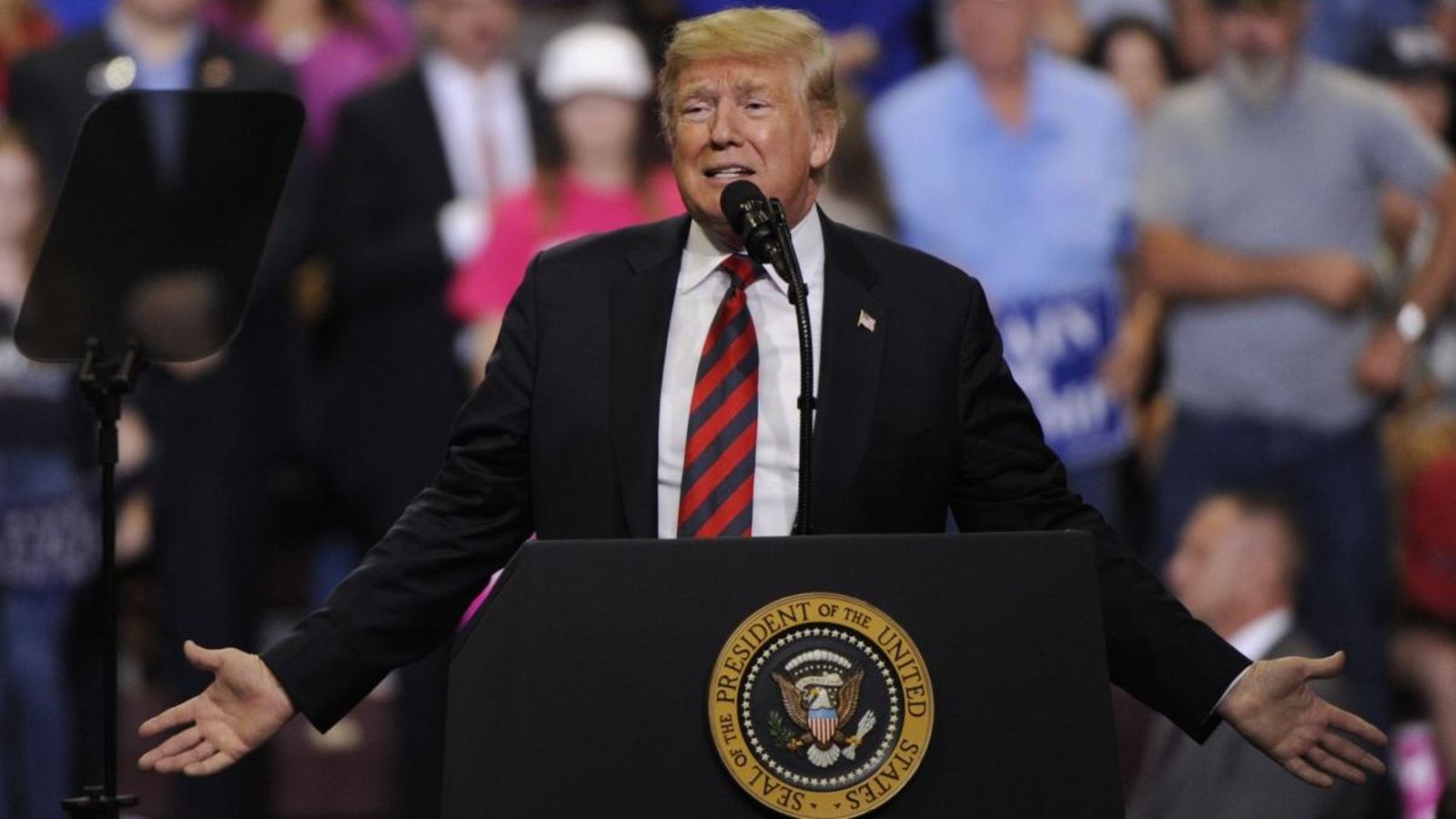 Trump, durant el míting a Missouri Trump, durant el míting a Missouri