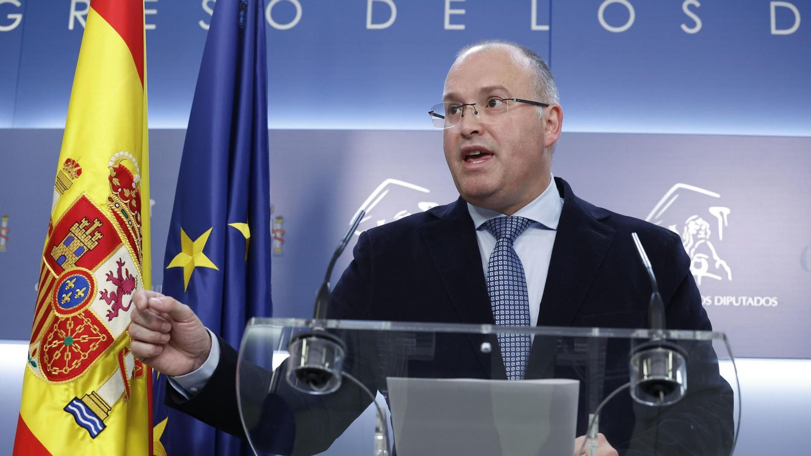 El portaveu del PP en el Congrés, Miguel Tellado, aquest dilluns