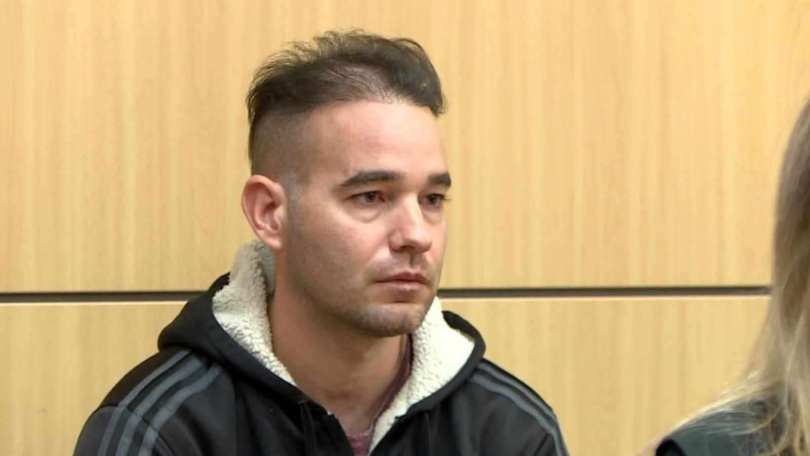 David Soler, 'el Tuvi', durant la primera sessió del juí per l'assassinat de Wafaa Sebbah