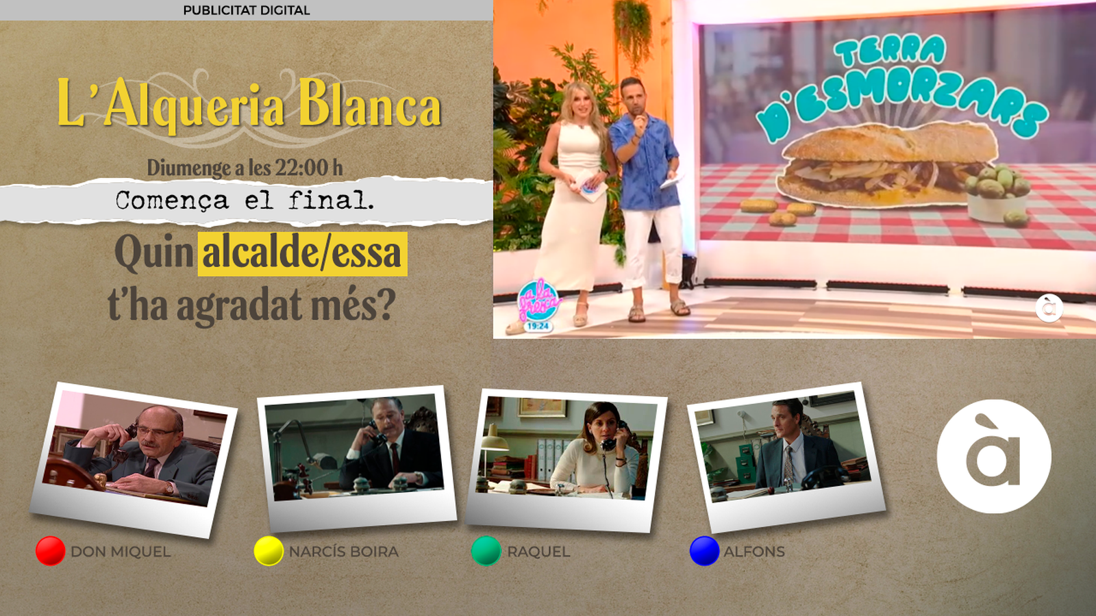 Enquesta setmanal sobre L'Alqueria Blaca