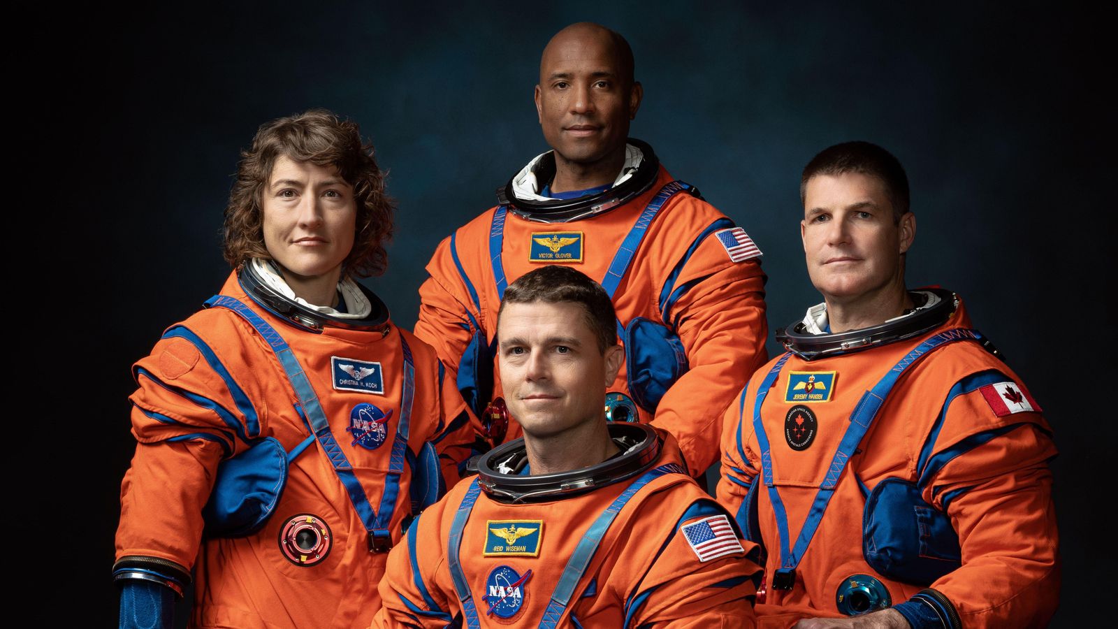 Una imatge dels quatre astronautes que viatjaran a la Lluna La NASA anuncia els quatre tripulants que viatjaran a la Lluna després de 50 anys