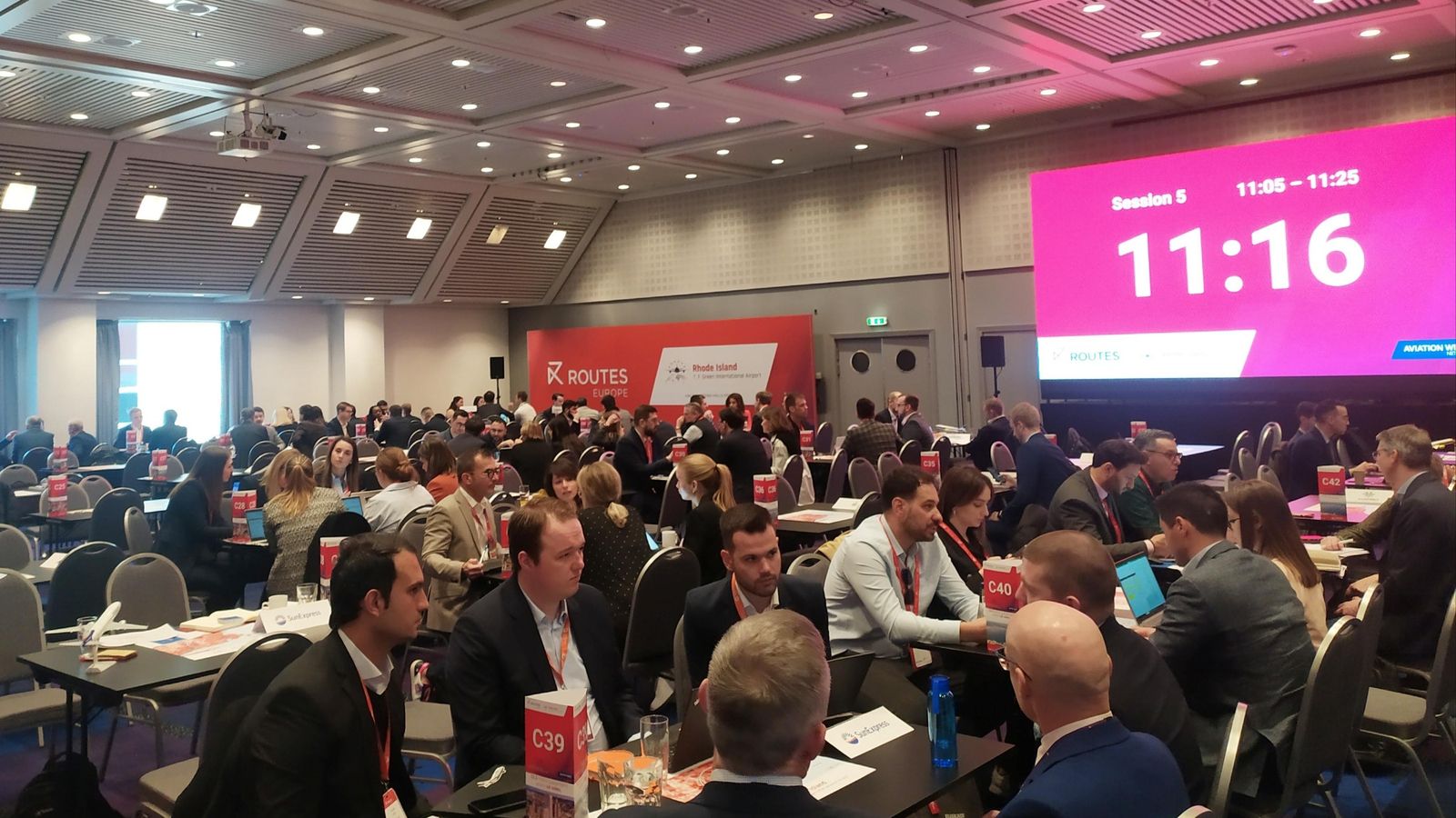 En el transcurs de Routes Europe, l'aeroport té programada una vintena de reunions amb professionals de l'aviació comercial i aerolínies