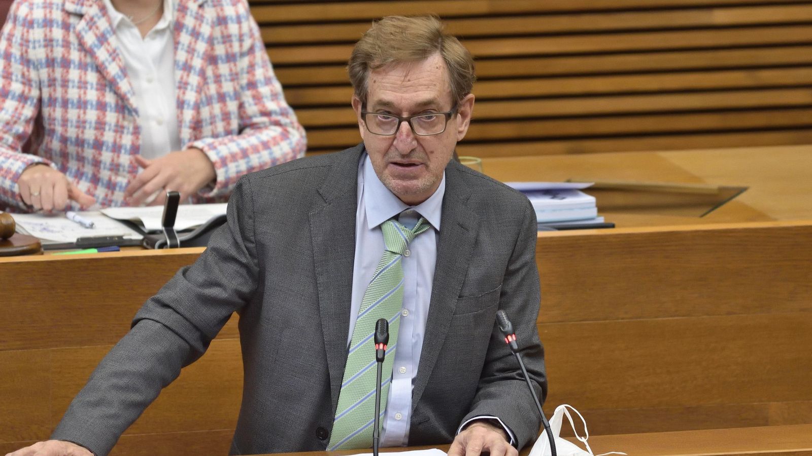 Miguel Minguez, aquest dimecres, a les Corts