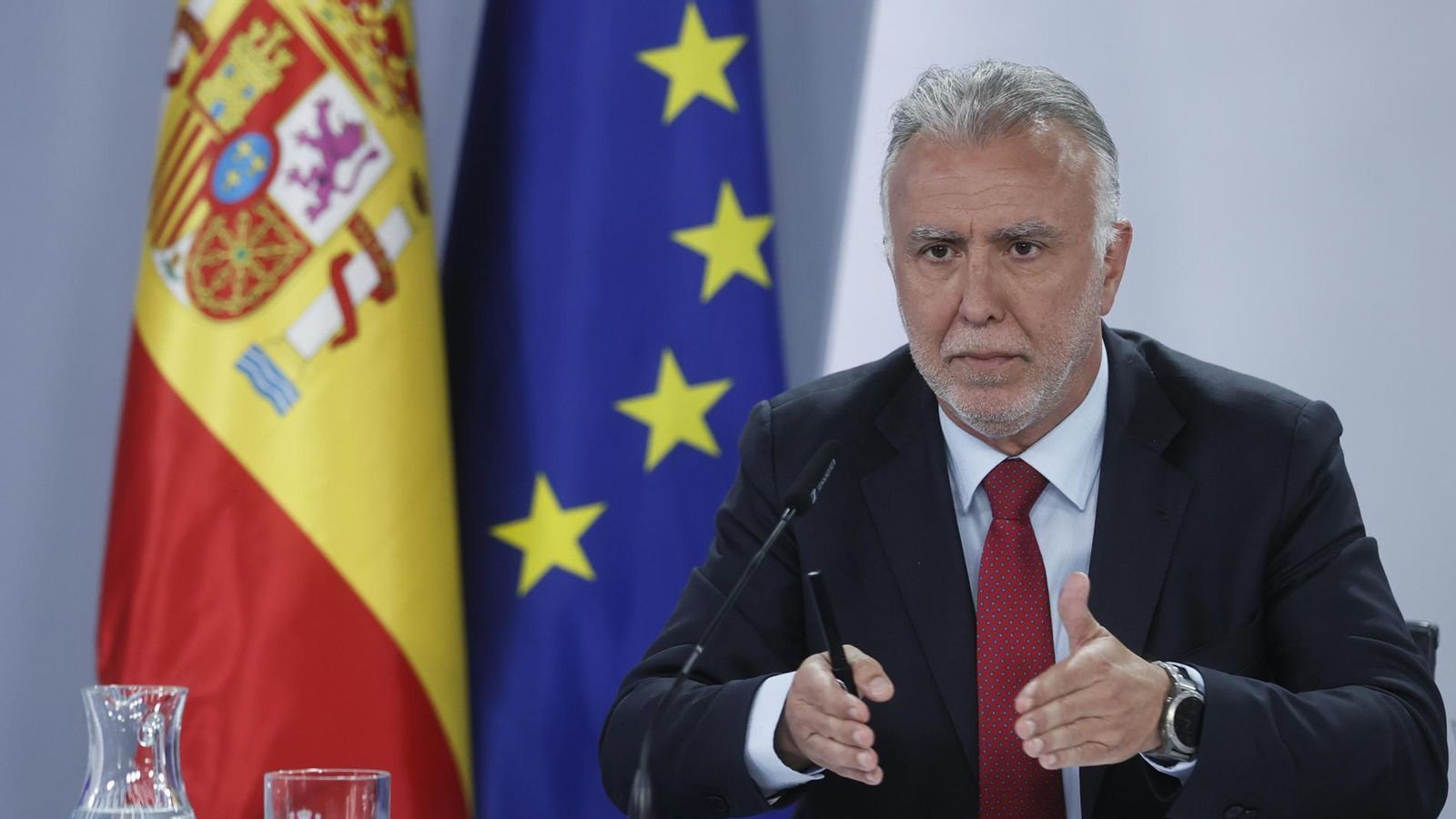 El ministre Ángel Víctor Torres, durant la roda de premsa posterior al Consell de Ministres