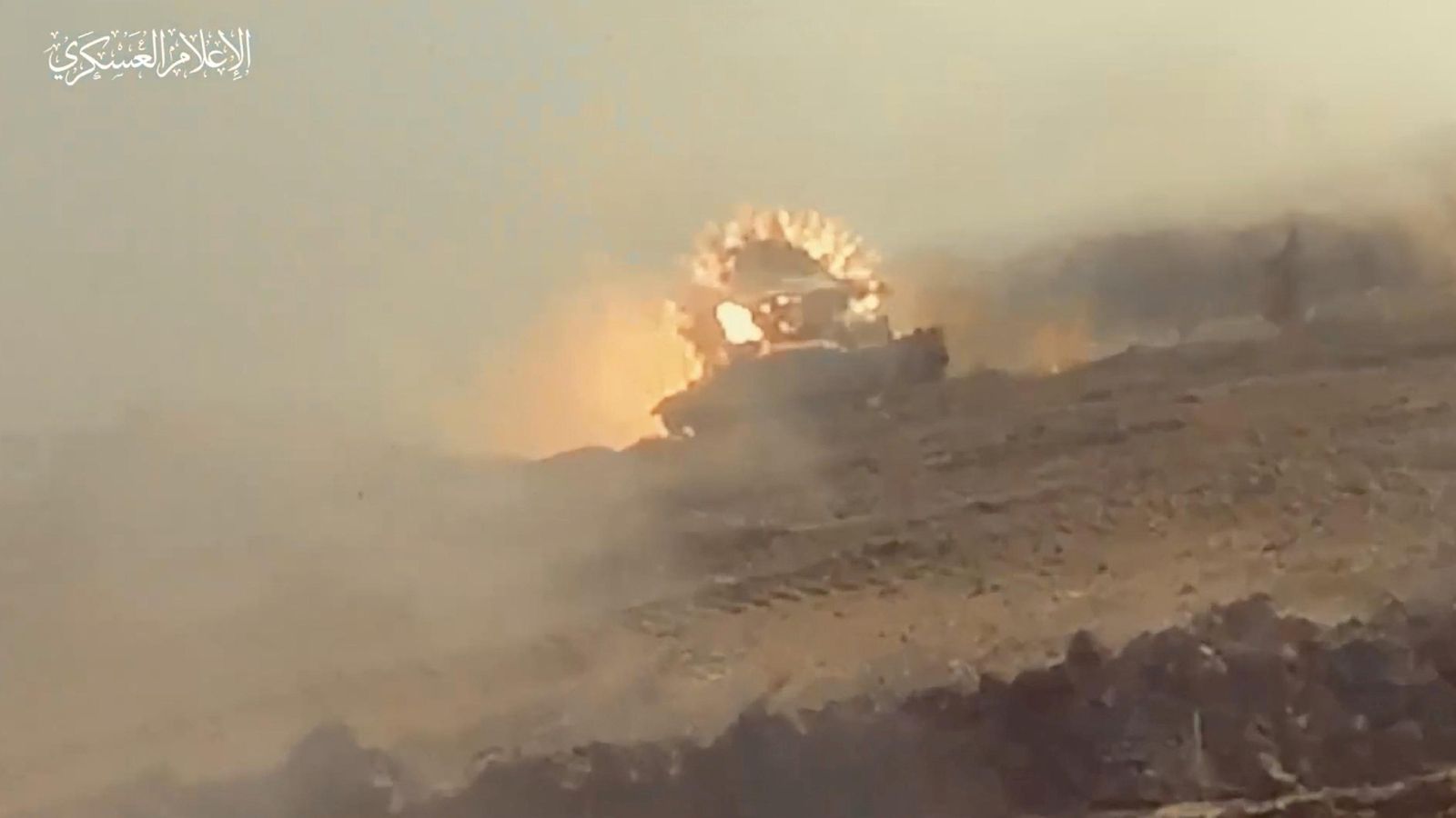 Un projectil impacta contra un tanc israelià al nord de Gaza
