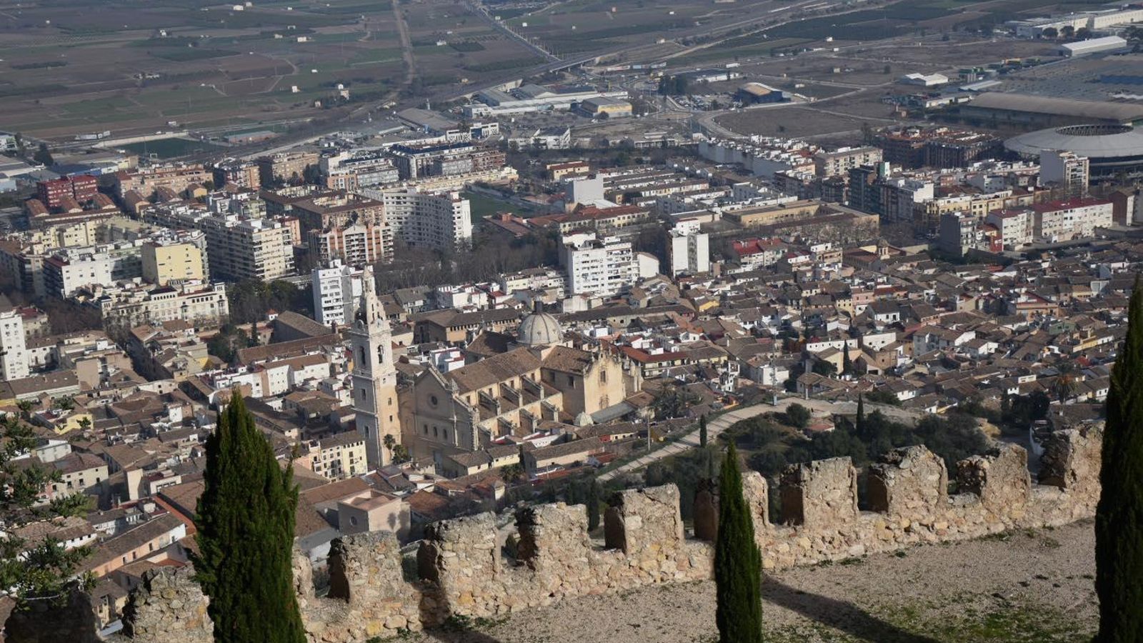Vista de Xàtiva des del castell
