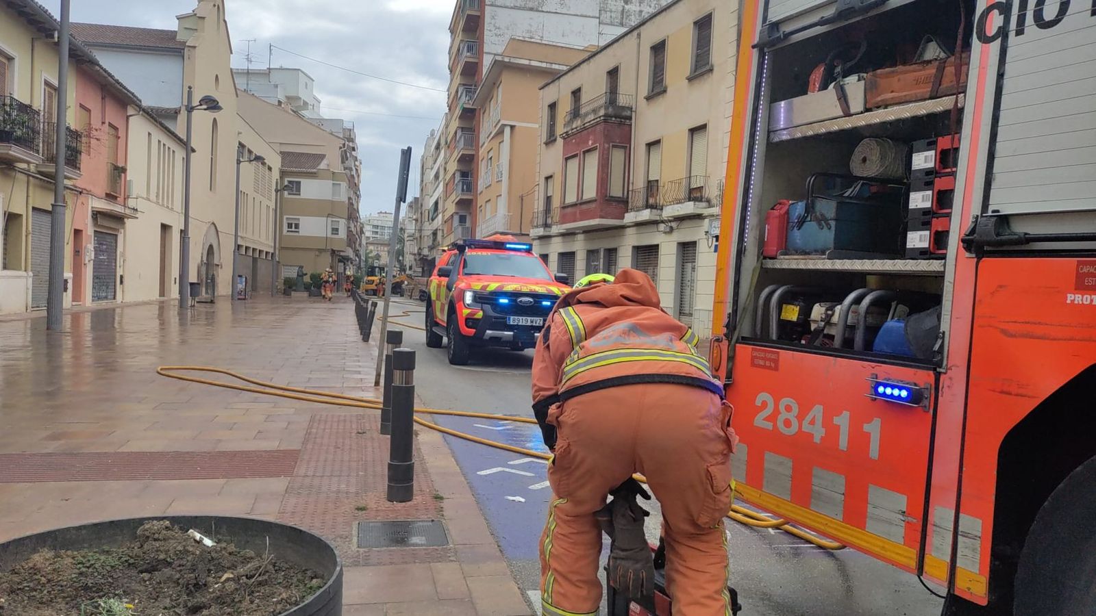 Els bombers s'han desplaçat al centre de Gandia